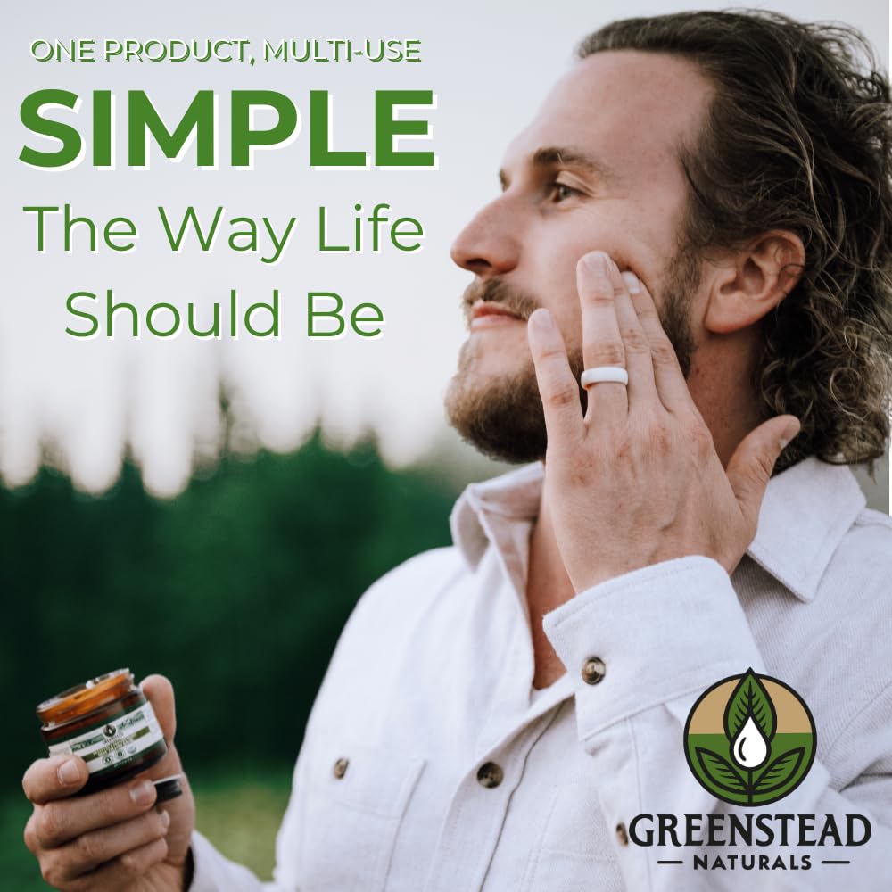 Greenstead Naturals Grass Fed Beef Tallow for Skin – USDA-certified Organic Whipped Tallow Balm For Face and Body with Jojoba Oil and Cocoa Butter – Unscented and Herb-Infused – 2 oz