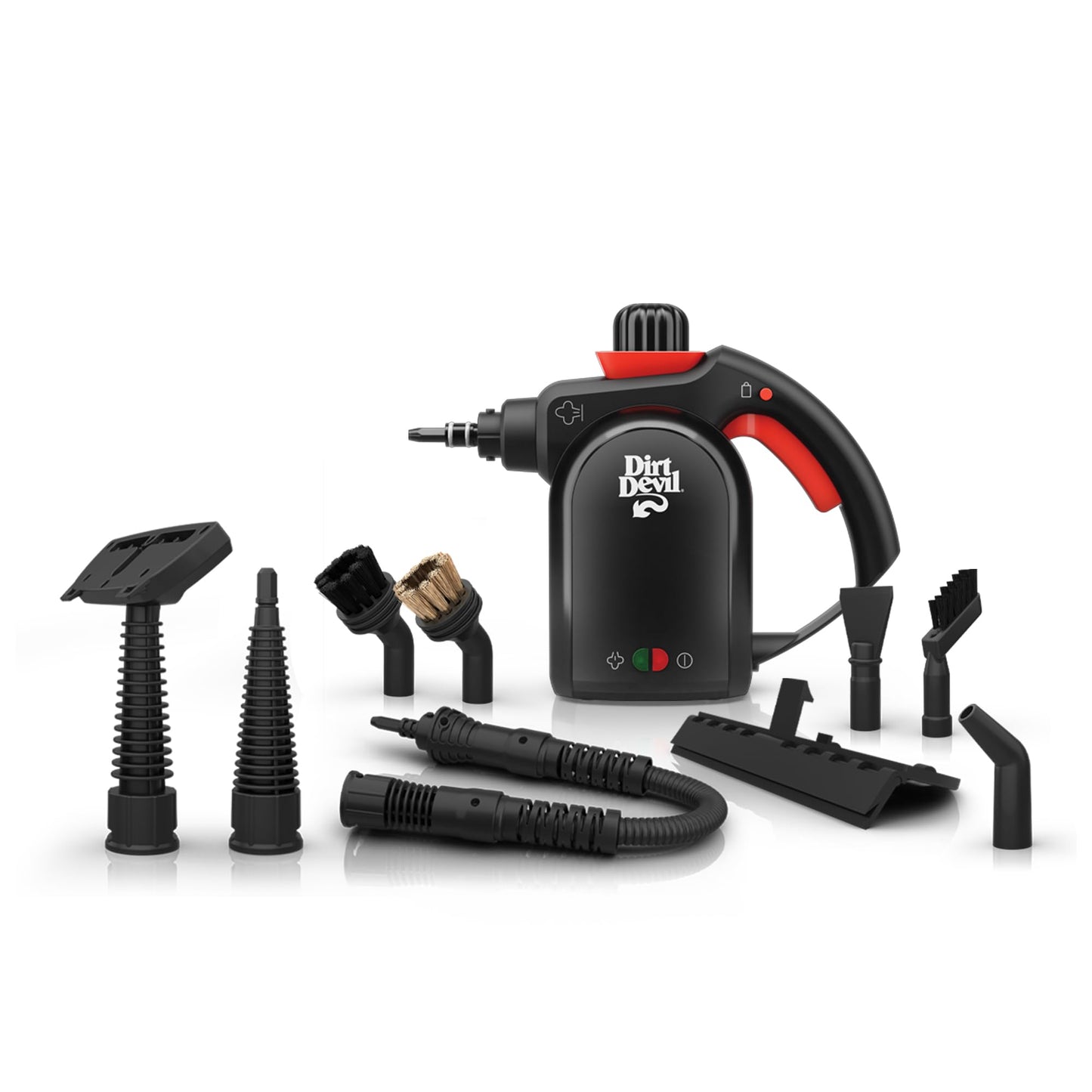 Dirt Devil 7-in-1 Handheld Steamer, Pressurized Steam Cleaner for Home Use, XL Water Tank, Includes Specialized Cleaning Tools, Portable Steam Cleaner for Bathroom, Clothes, Furniture and More