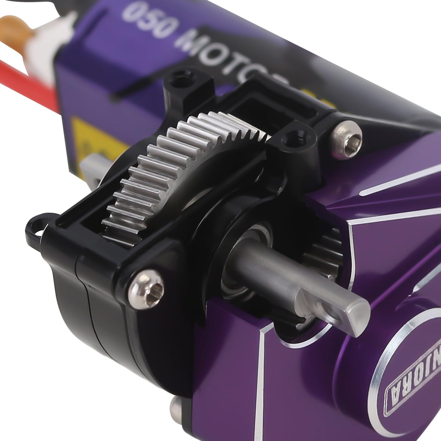 INJORA 050 50T Brushed Motor with Helical Gear Complete Transmission for SCX24 AX24 1/24 RC Crawler Upgrade