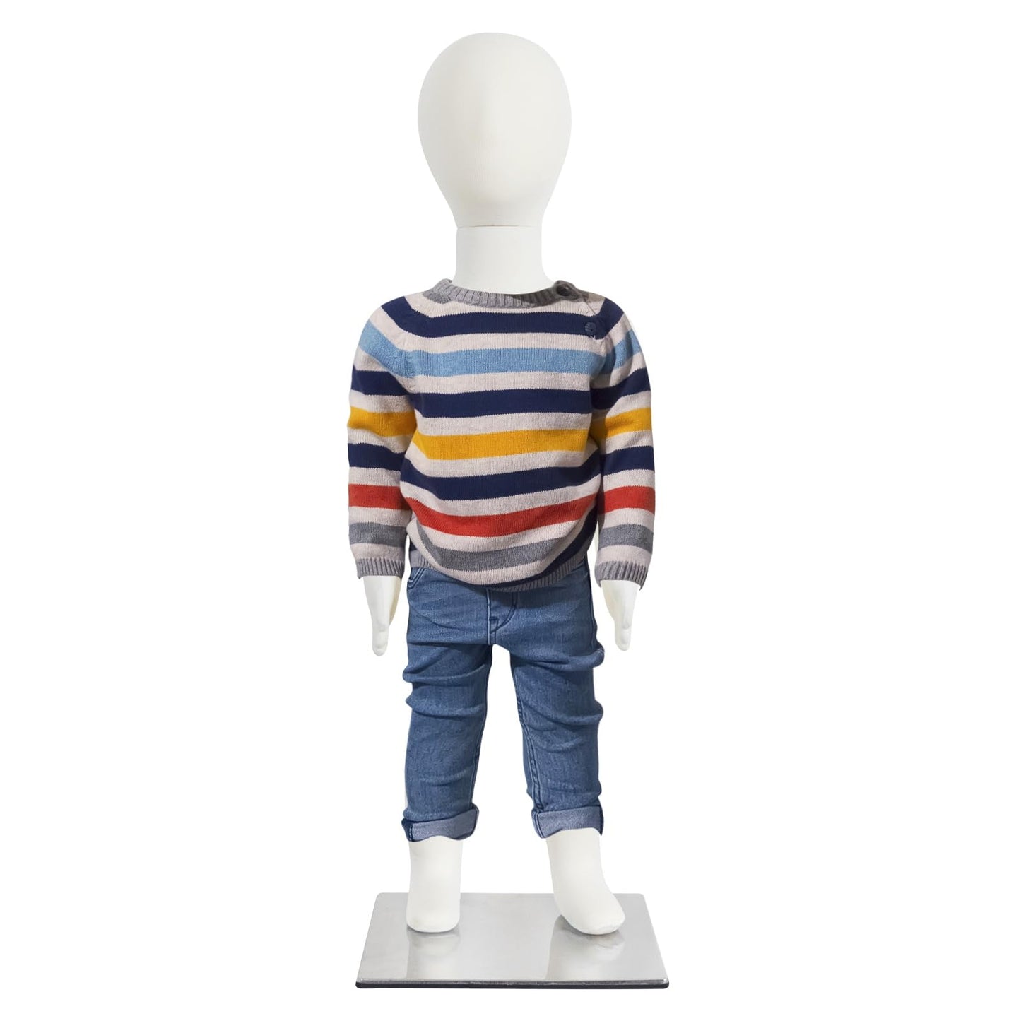 Kids Mannequin Child Dress Form Foam Flexible Full Body Manikin with Removable Head, 1 Year Old Beige