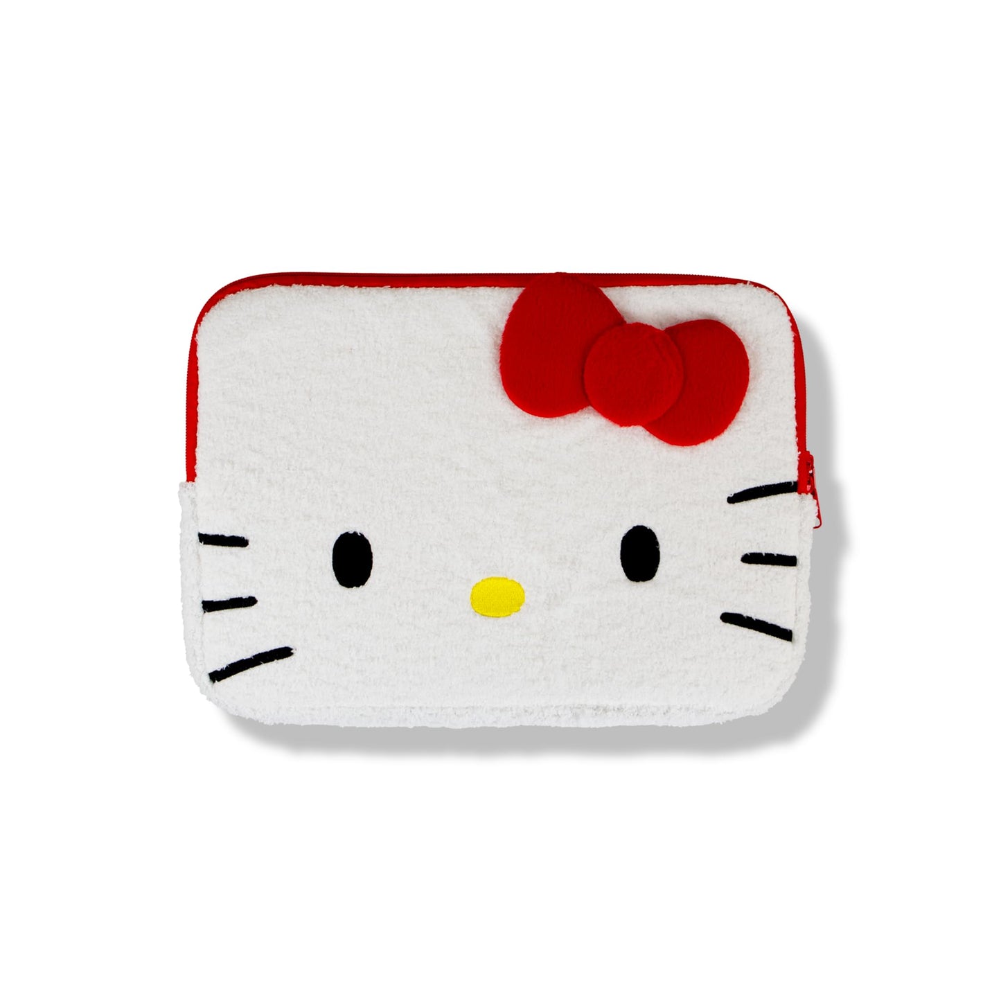 Sonix x Sanrio Plush Tech Sleeve | 14 inch Fuzzy Laptop Computer and iPad Tablet Carrying Case Cover, Protective Travel Bag | White 13" - 14" | Hello Kitty