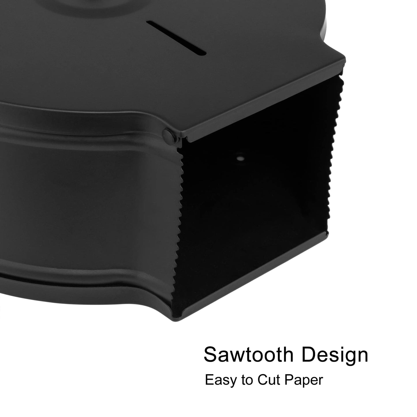 VANNSOO Commercial Jumbo Toilet Paper Dispenser, Wall Mount Stainless Steel 9 Inch Roll Toilet Paper Holder Bath Tissue Dispenser with Lock Key (Black)