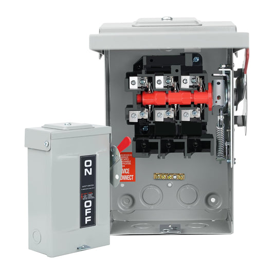 3P 30Amp 240V 3 Wire Heavy Duty Safety Switches，Ac Disconnect Switches Box，Quick Disconnect Safety Switch