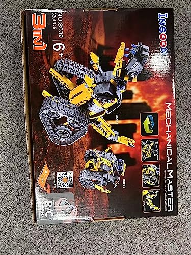 INSOON Robot Toys for Kids Building Set, 520 PCS App & Remote Control Robotics Kit, 5-in-1 RC Wall Robot Engineer Robot Dinosaur Building Block Toy Gift for Kids 6 7 8 9 10 11 12+ Years Old Boys Girls