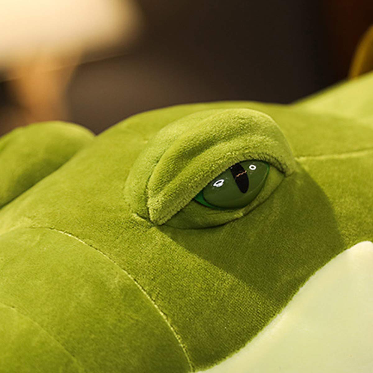 ELAINREN Large Realistic Crocodile Plush Giant Alligator Stuffed Animal Soft Green Crocodile Hugging Pillow Decor Gifts Xmas Birthday,39.4''