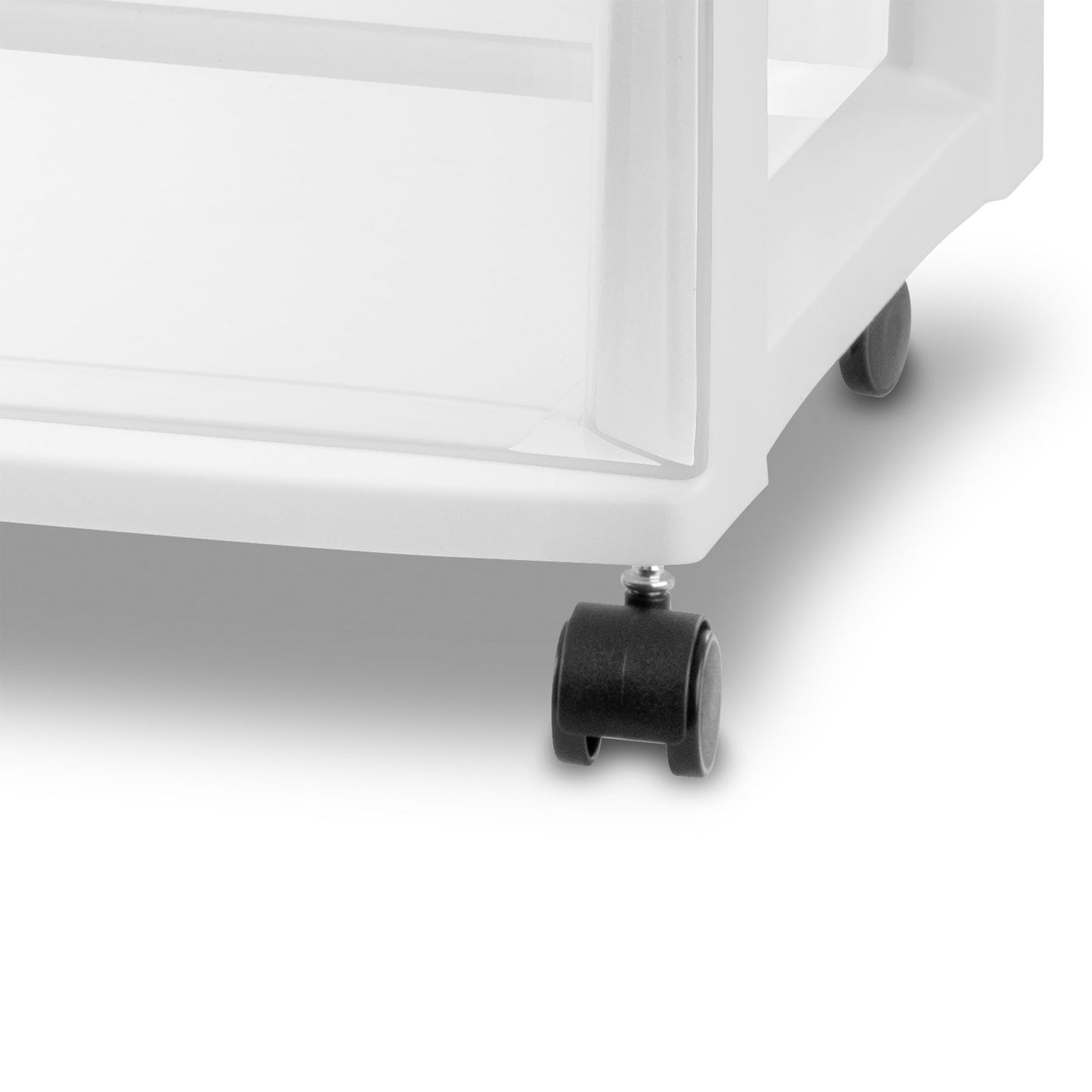 Sterilite Wide 3-Drawer Cart, Plastic Storage Organizer Drawers with Wheels, White - Rolling Multipurpose Bins for Dresser, Closet, Cabinet, Bedroom, Bathroom, and Office Organization