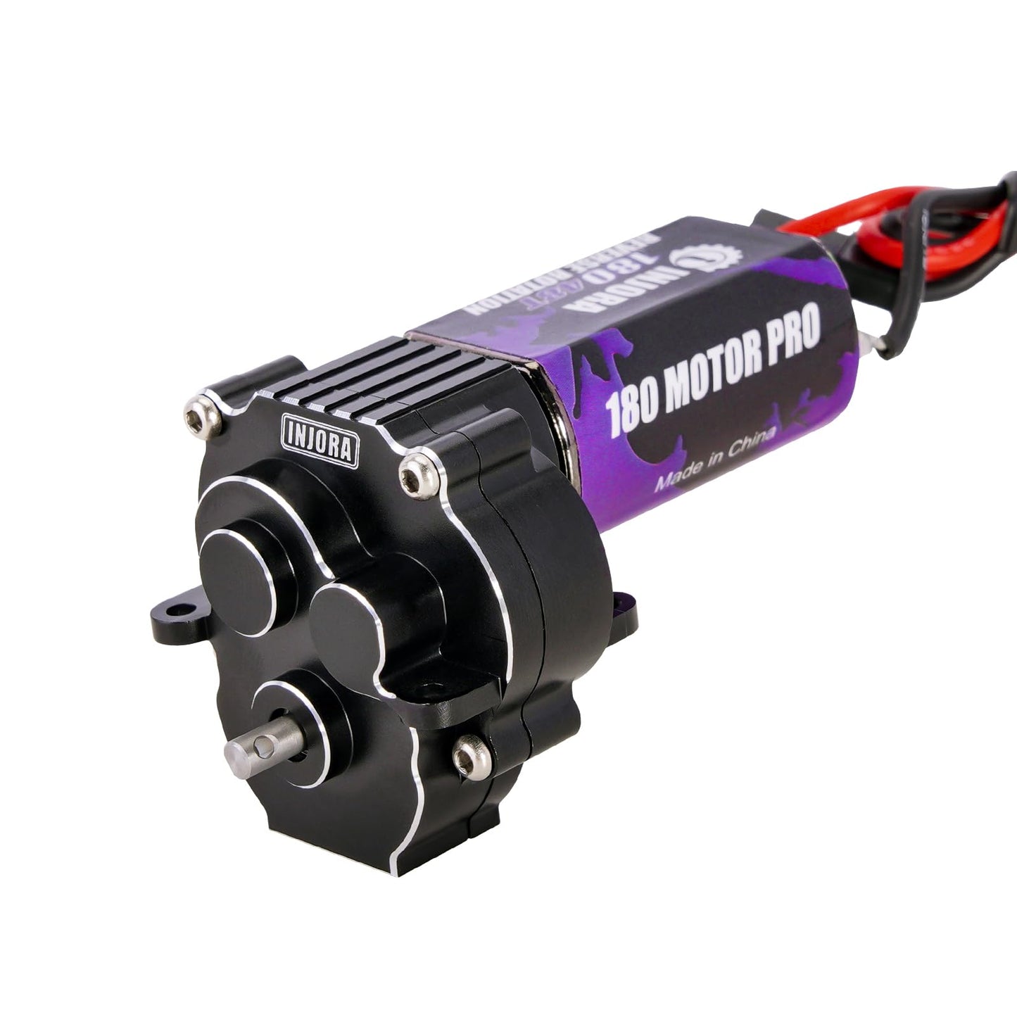 INJORA 180 Pro 48T Motor and Transmission Gearbox with Low Range Steel Gear for 1/18 TRX4M Upgrade Parts, 70g