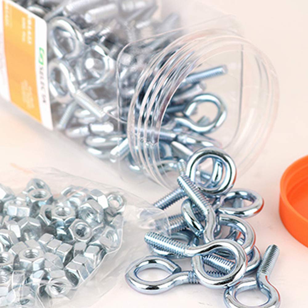 Steel 1-1/4-20 x 2 Eye Bolts with Hex Nuts, 100