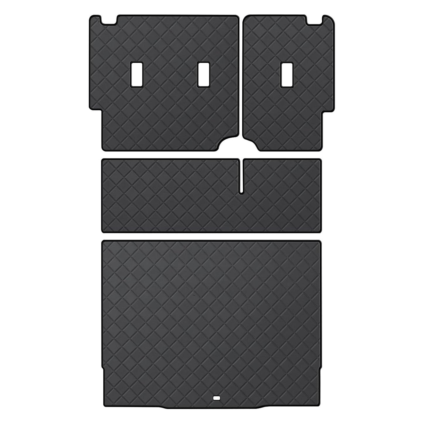 Trunk Liner & Backrest Mat for 2021-2025 Ford Bronco 4-Door (Not for Sport Model)- Custom Fit PU Leather Cargo Liner and Rear Backrest Protector - All Weather Waterproof Anti-Slip Car Mats