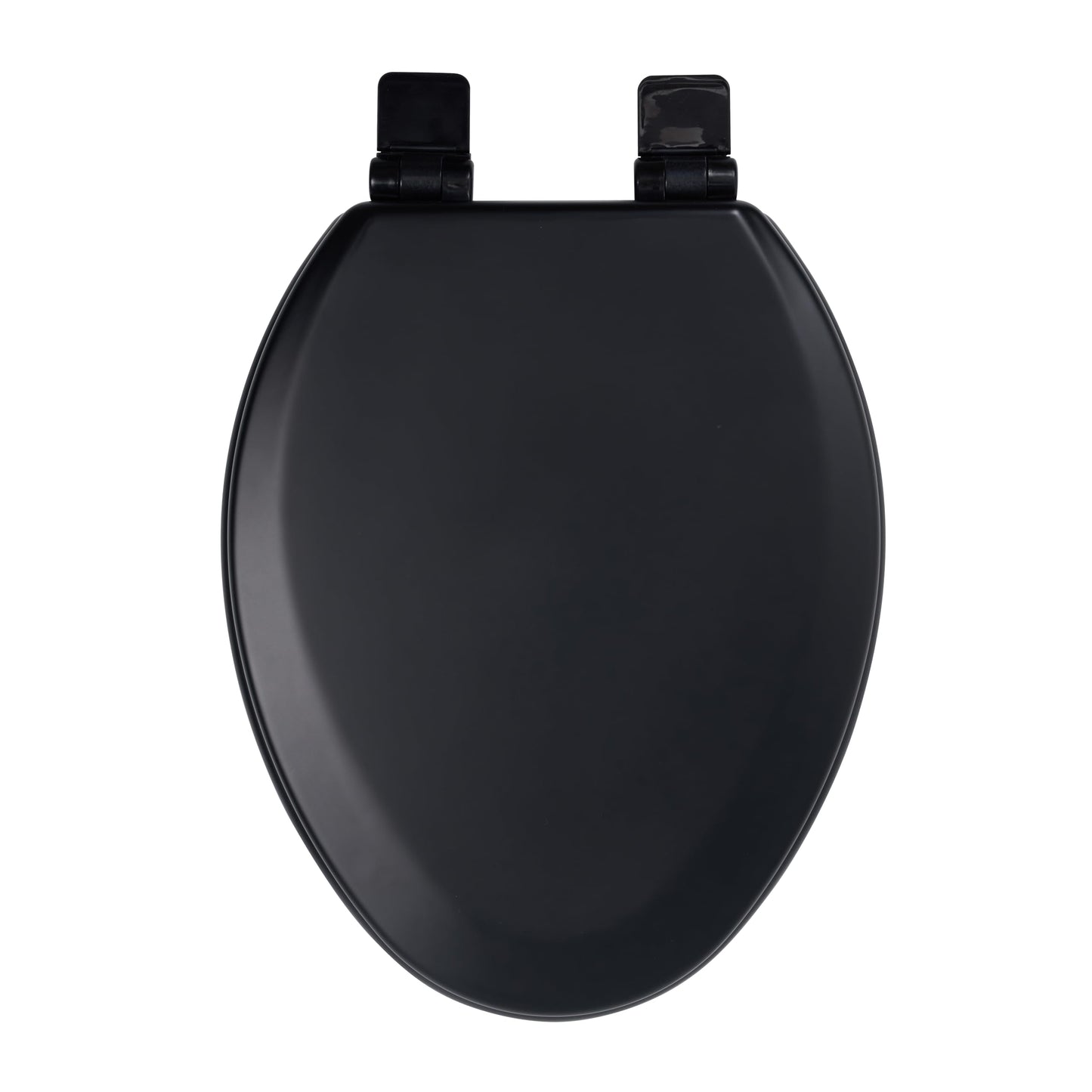 Toilet Seat, Slow Close, Soft Touch, Ultra-Smooth Matte Finish (No Orange-Peel Texture), Premium Moulded Wood, Quick Release, PIKLiDS (Black, Elongated)