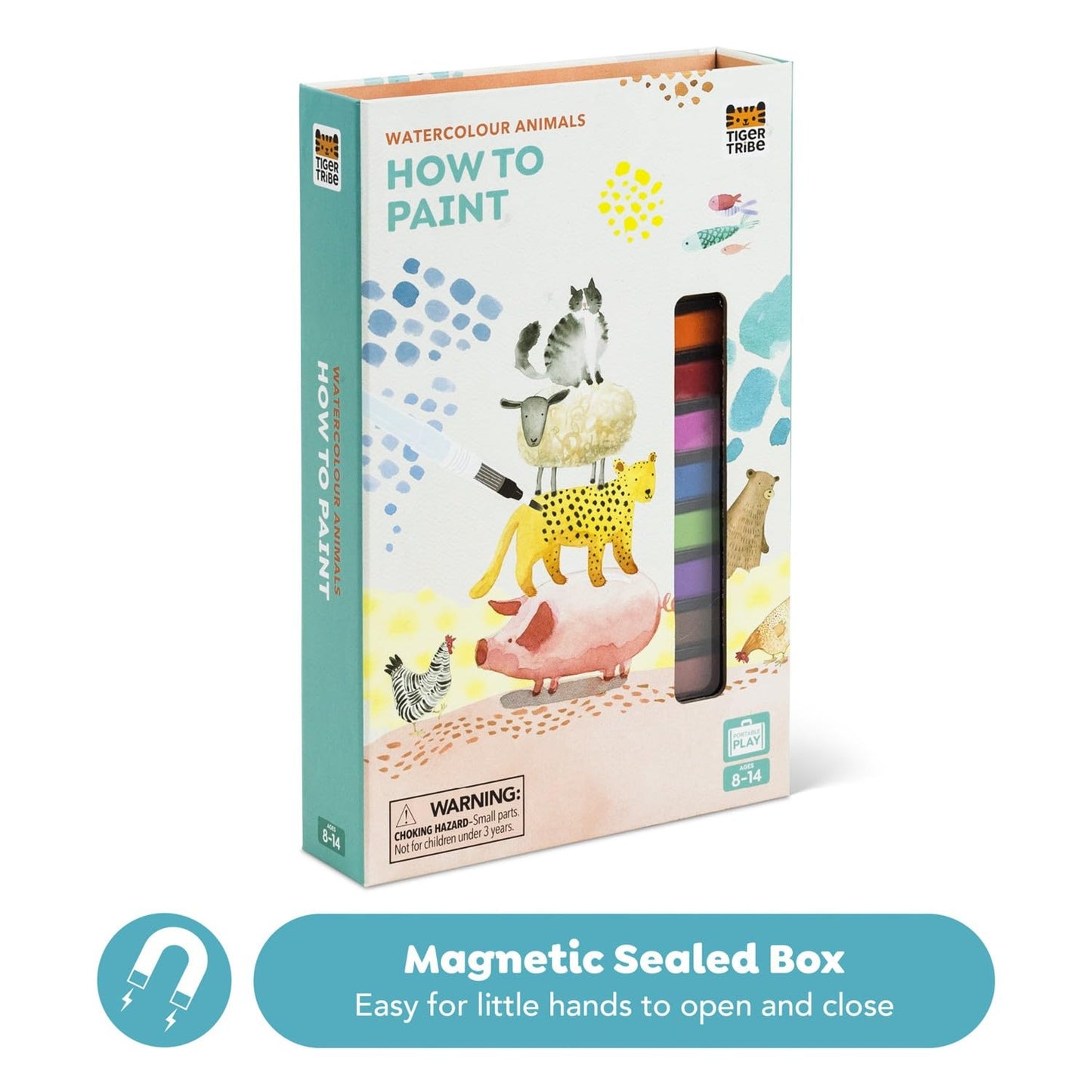 Tiger Tribe: How to Paint: Watercolor - Animals - Step-by-Step Guide Learning Techniques, 12 Watercolors & Brush, Painting, Kids & Tweens Ages 8+