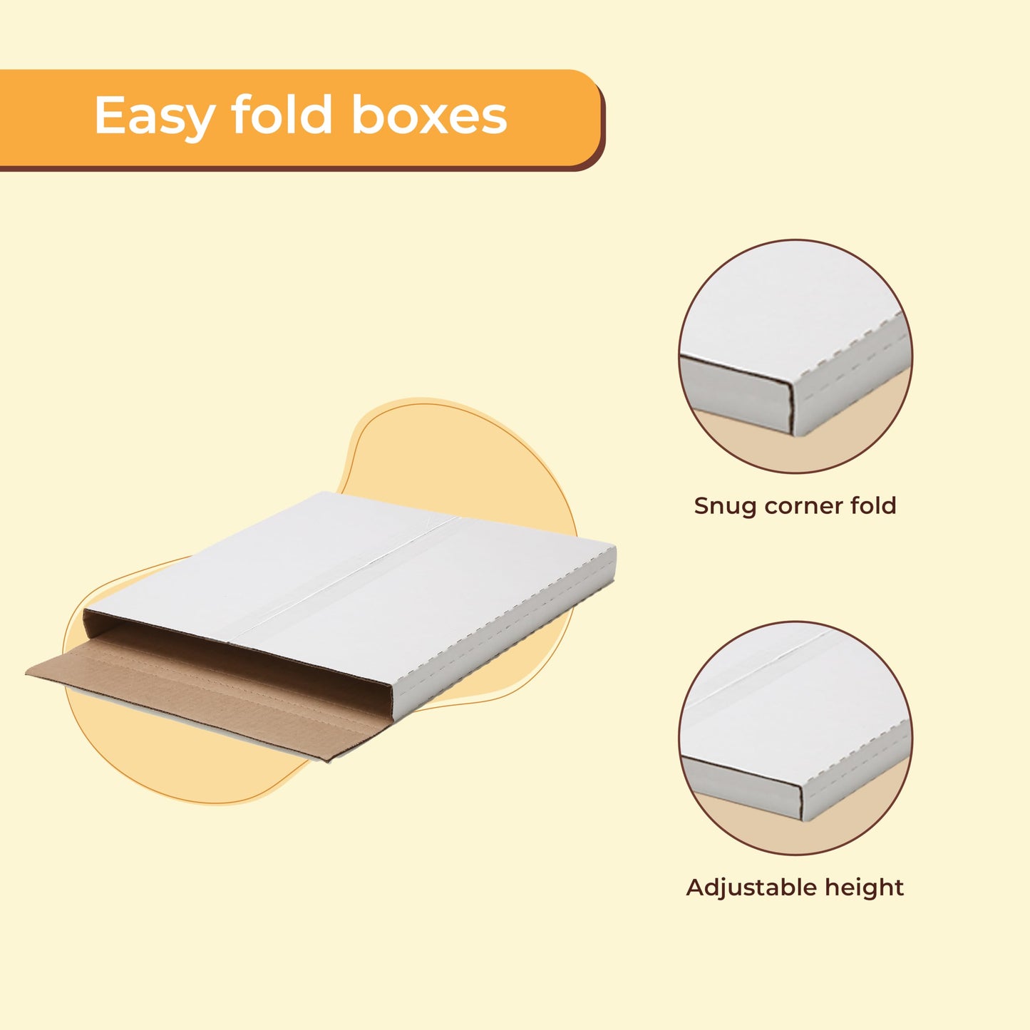 The Boxery 50 Pack – LP Strong Record Mailer Boxes | 12.5" x 12.5" x 1" | Height-Adjustable - Perfect for Mailing LP Records, Record Album Mailer, Album Box