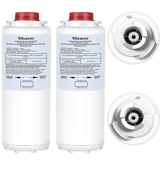 55898C Water Filter, Replacement for Halsey Taylor 55898C Filter Compatible with HWF172 Filter Replacement Filling Stations(2 Pack）
