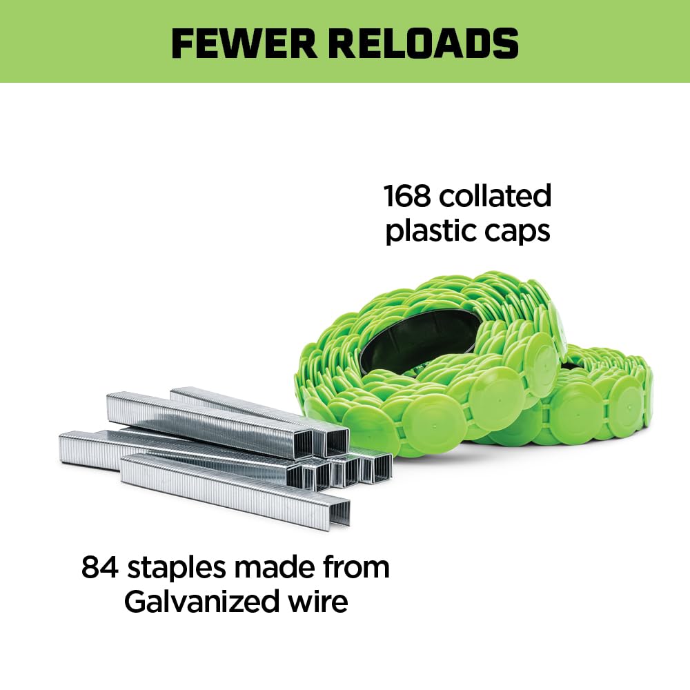 STINGER 3/8" StaplePac Cap Staples - A-11 Crown Staples 20ga (2016 ct), for use with CH38-2 and CH38A Cap Staplers