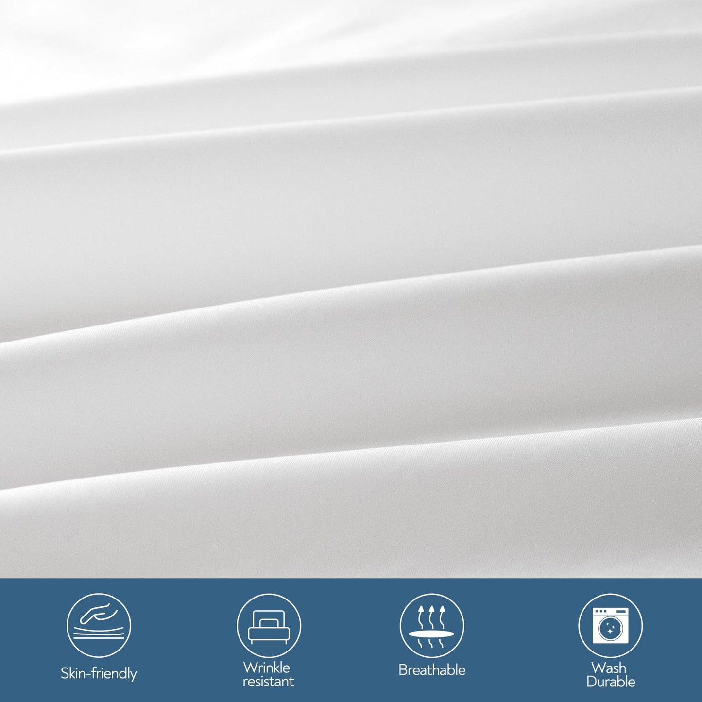 4 Pack Hospital Bed Sheets 36" x 80" x 9", Hospital Bed Fitted Sheets for Home & Hospital Care Beds, Soft Hospital Sheets with Elastic All Around, White