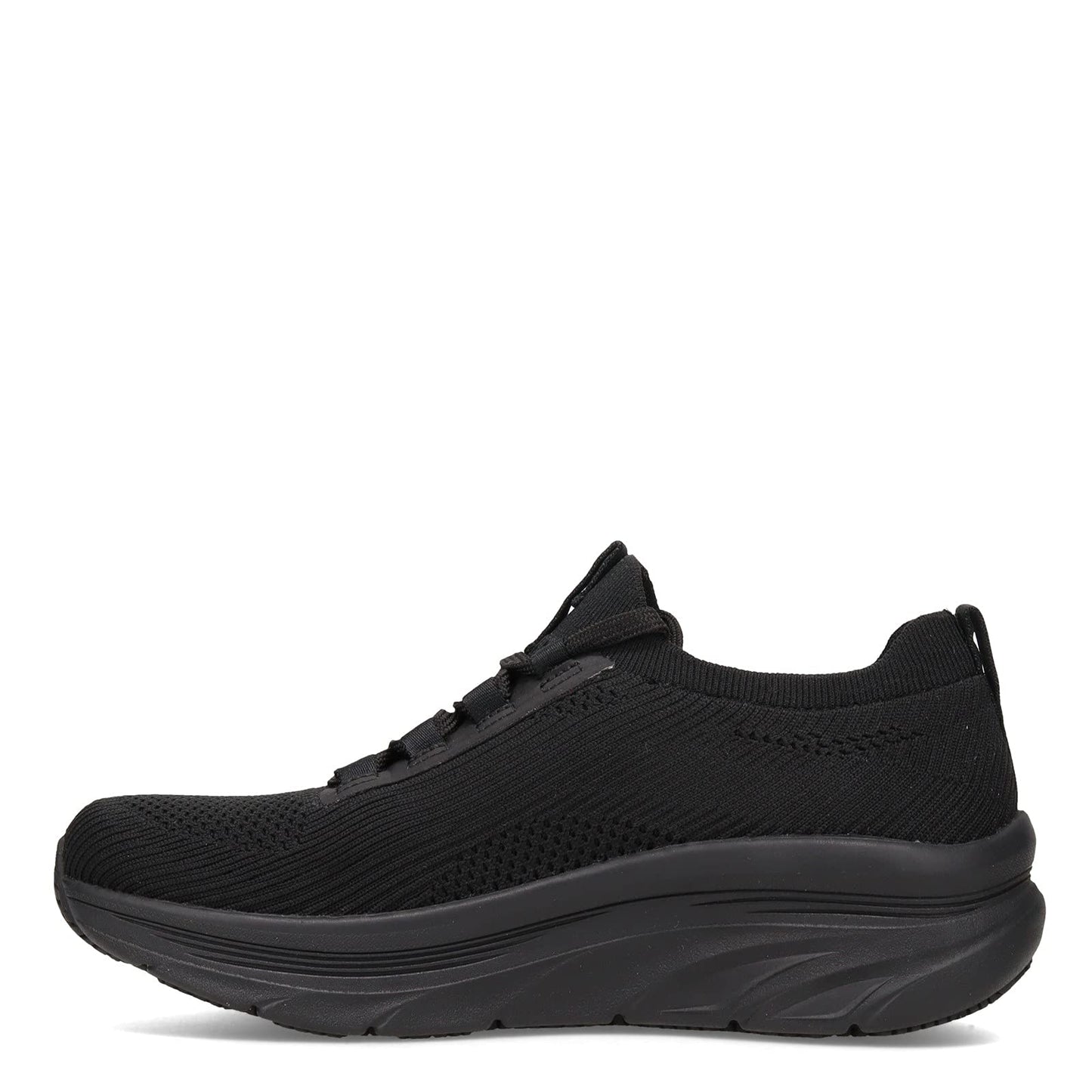 Skechers Women's Work Relaxed Fit: D'Lux Walker SR - Ozema Slip-On Sneakers, Black, 7.5 Wide