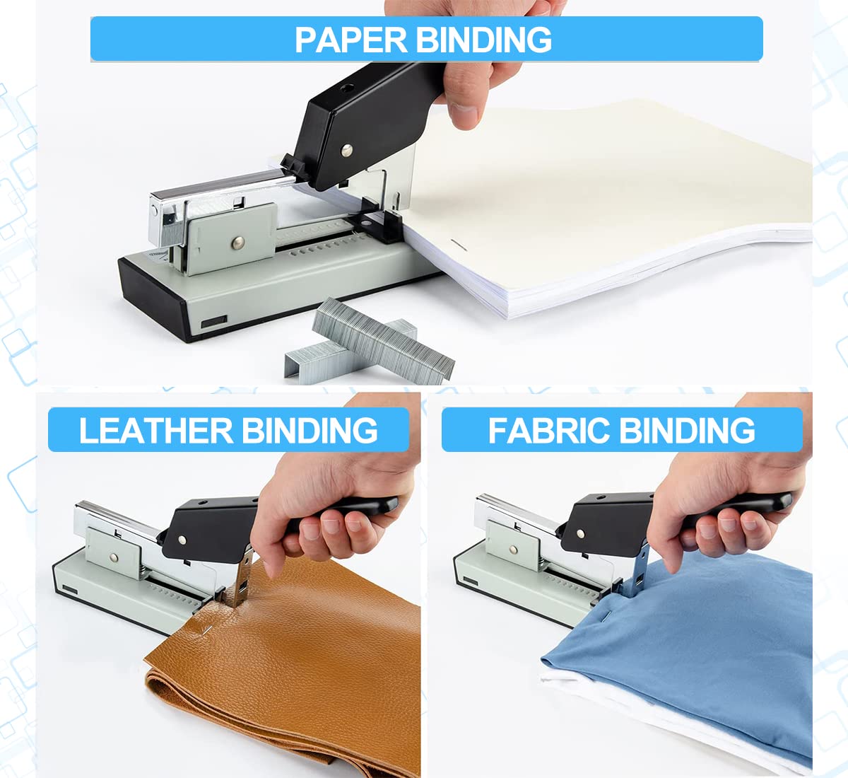Heavy Duty Stapler,240 Sheet Capacity Office Stapler,Nextlifei Effortless Desk Stapler with 4000 Heavy Duty Staples,Large Stapler for Binding Documents,Leathers,Professional Staple Remover Included