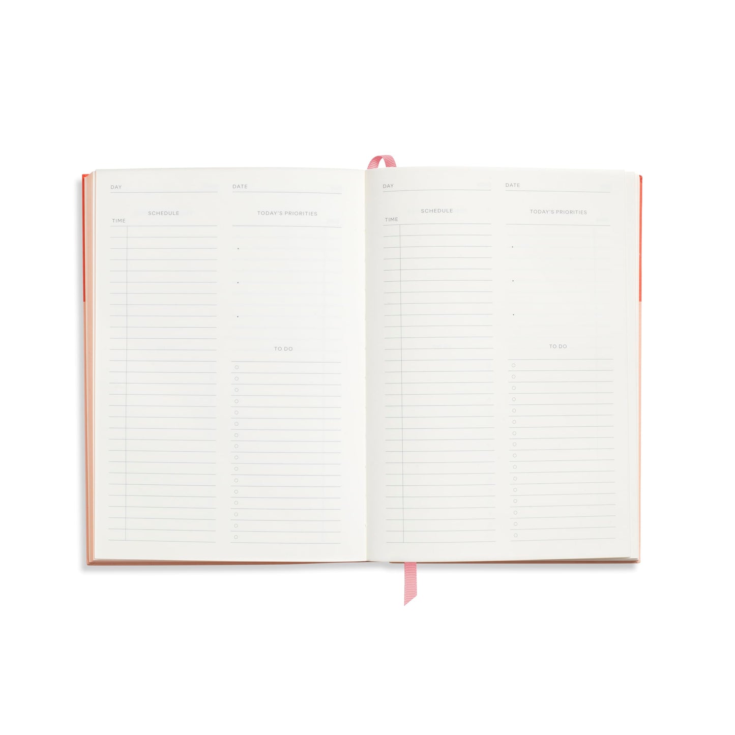 Papier Undated Daily Planner, Pink, 8.46"L x 6.02"W