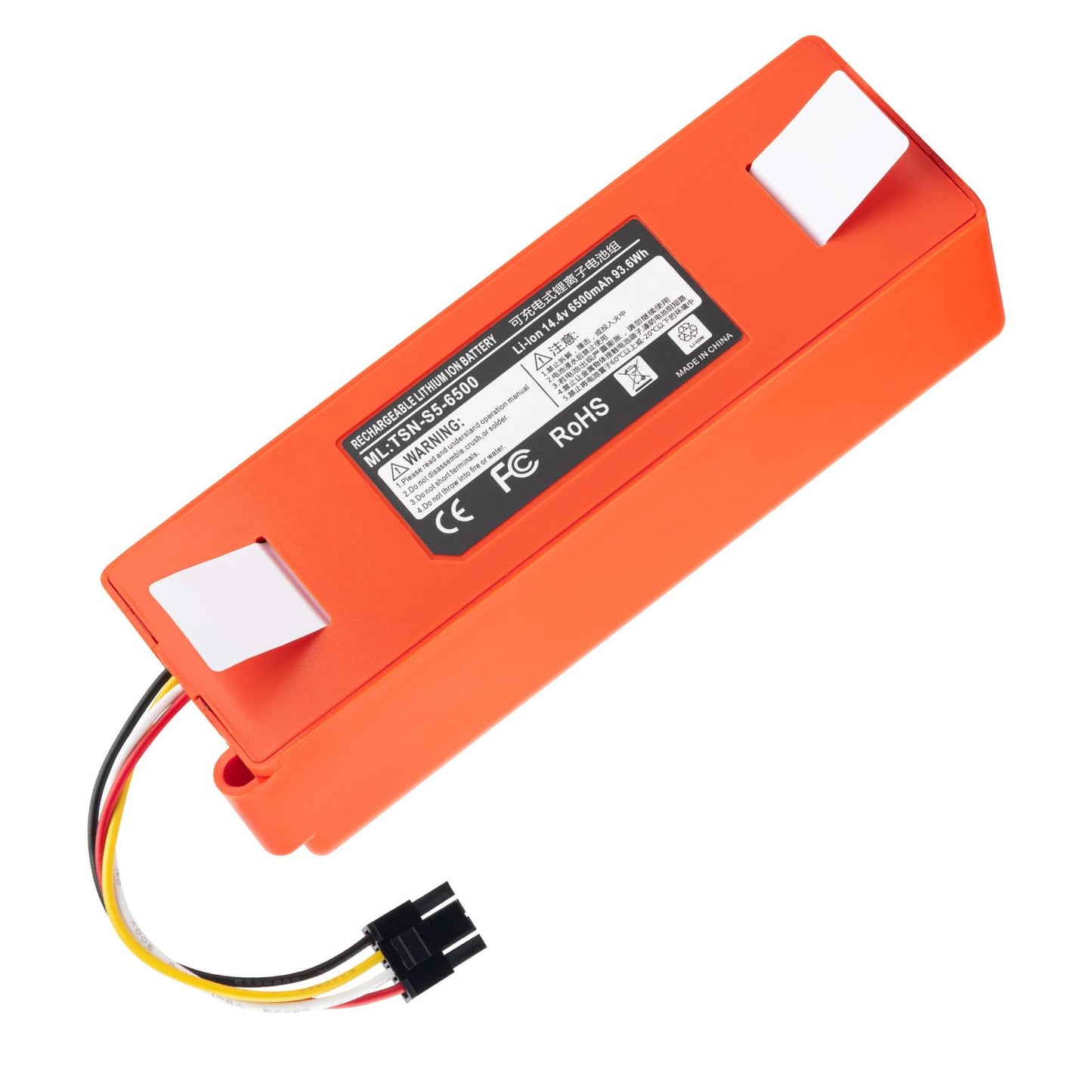 TUEESN 14.4V 6500mAh Replacement Battery for Roborock S4 S5 S50 S6 S7 S7 Max