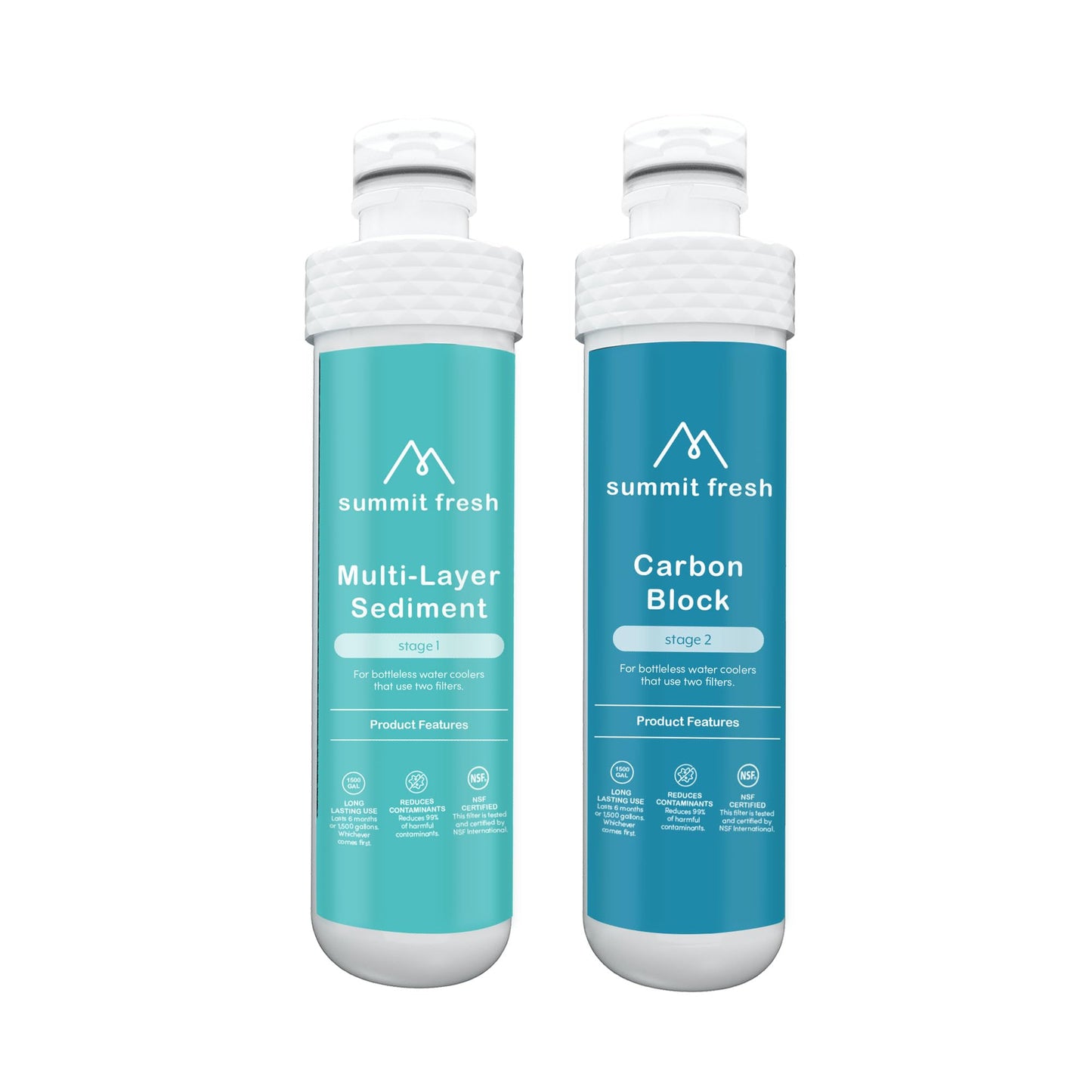 Replacement Set, Compatible with All Avalon Bottleless Water Coolers, 1500 Gallons - NSF Certified, Dual Set