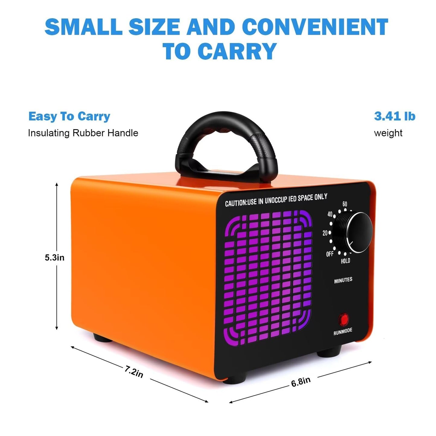 Ozone Generator 60,000mg/h, Ozone Machine Odor Removal Ozone Odor Eliminator Ozonator Air Ionizer Deodorizer for Home/Car/Smoke/Pet Odor
