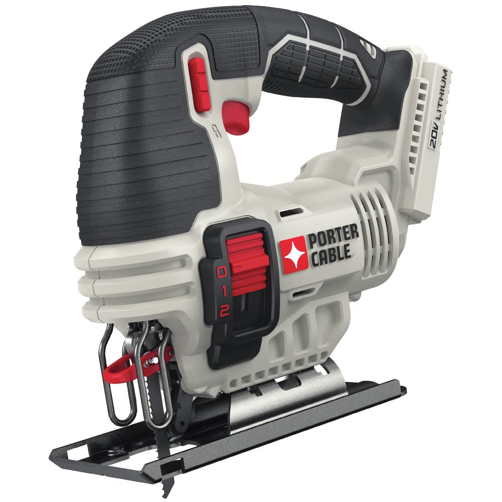 PORTER-CABLE 20V MAX Cordless Jigsaw, up to 2,500 SPM, Bare Tool Only (PCC650B)