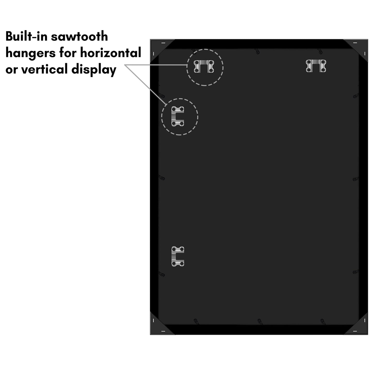 Americanflat 20x28 Poster Frame - Black Engineered Wood with Polished Plexiglass - Wide Picture Frame for Vertical or Horizontal Wall Display - Epic Collection - Black