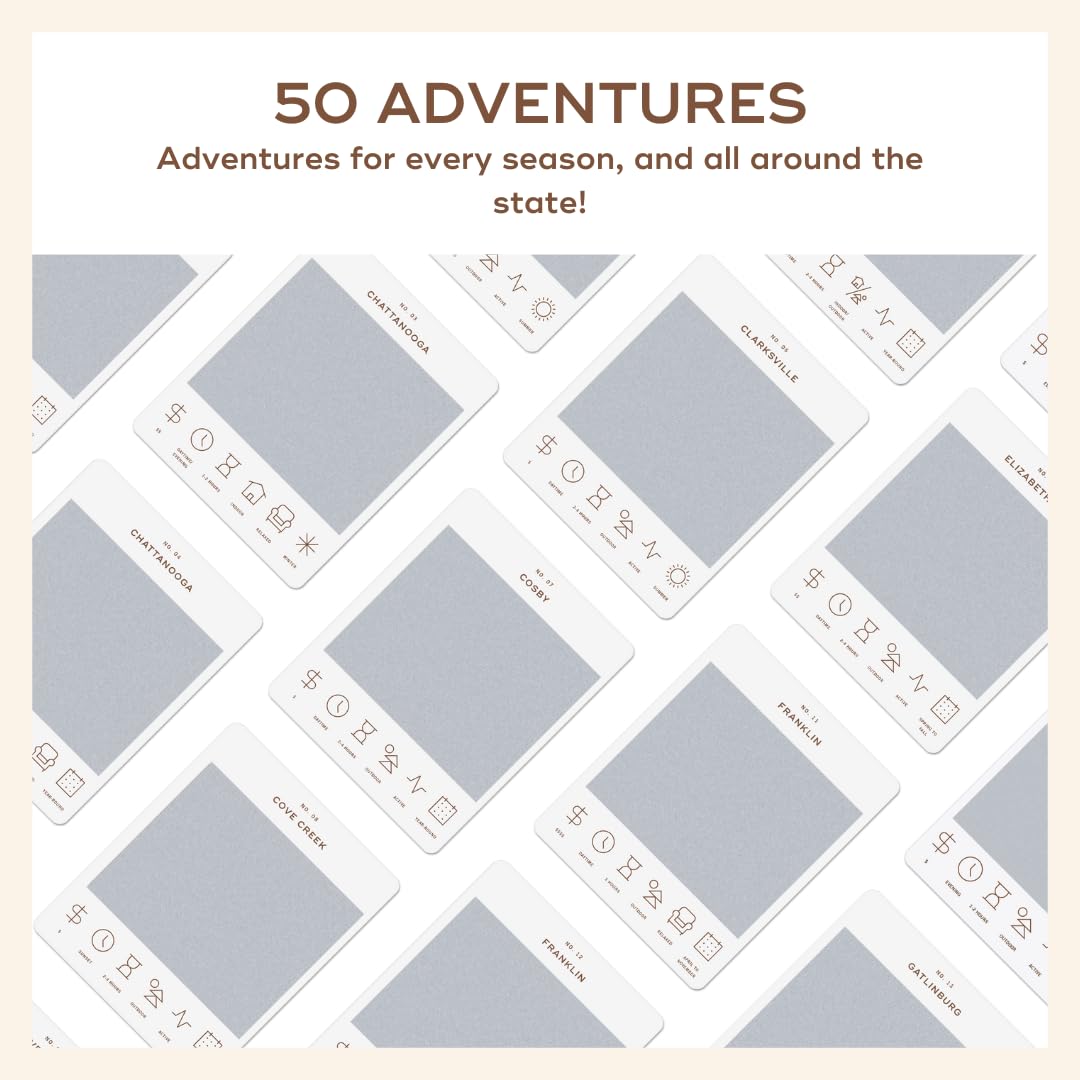 Reach International Outfitters Tennessee Adventure Bucket List: 50 Scratch-Off Cards for Outdoor Activities, Tourist Attractions, and Road Trips - Perfect Travel Gift and Guide for Exploring