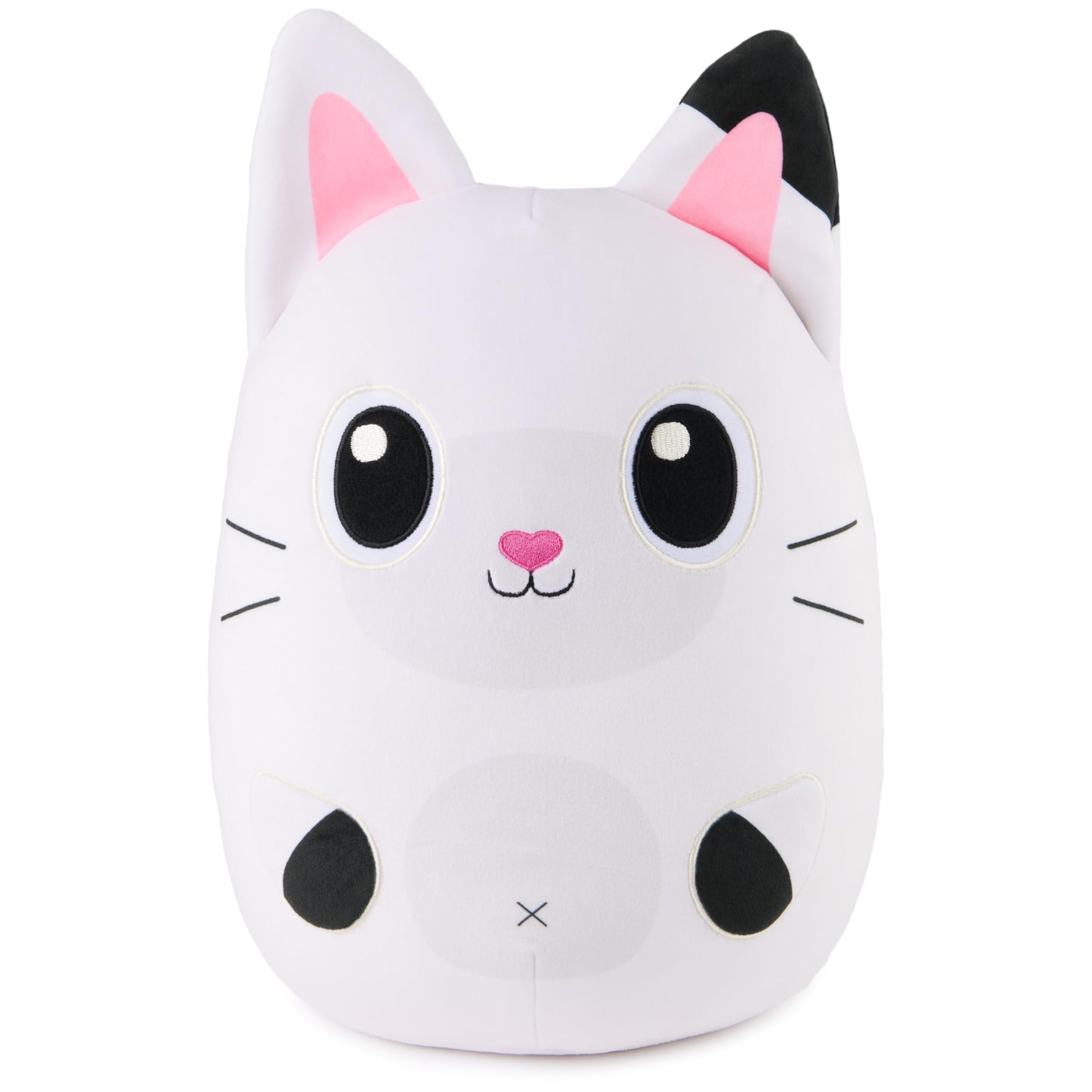 Gabby’s Dollhouse Official Pandy Paws Squishy Plush Toy, Cat Stuffed Animal, Squishy Toys for Ages 1 & Up, White, 12”