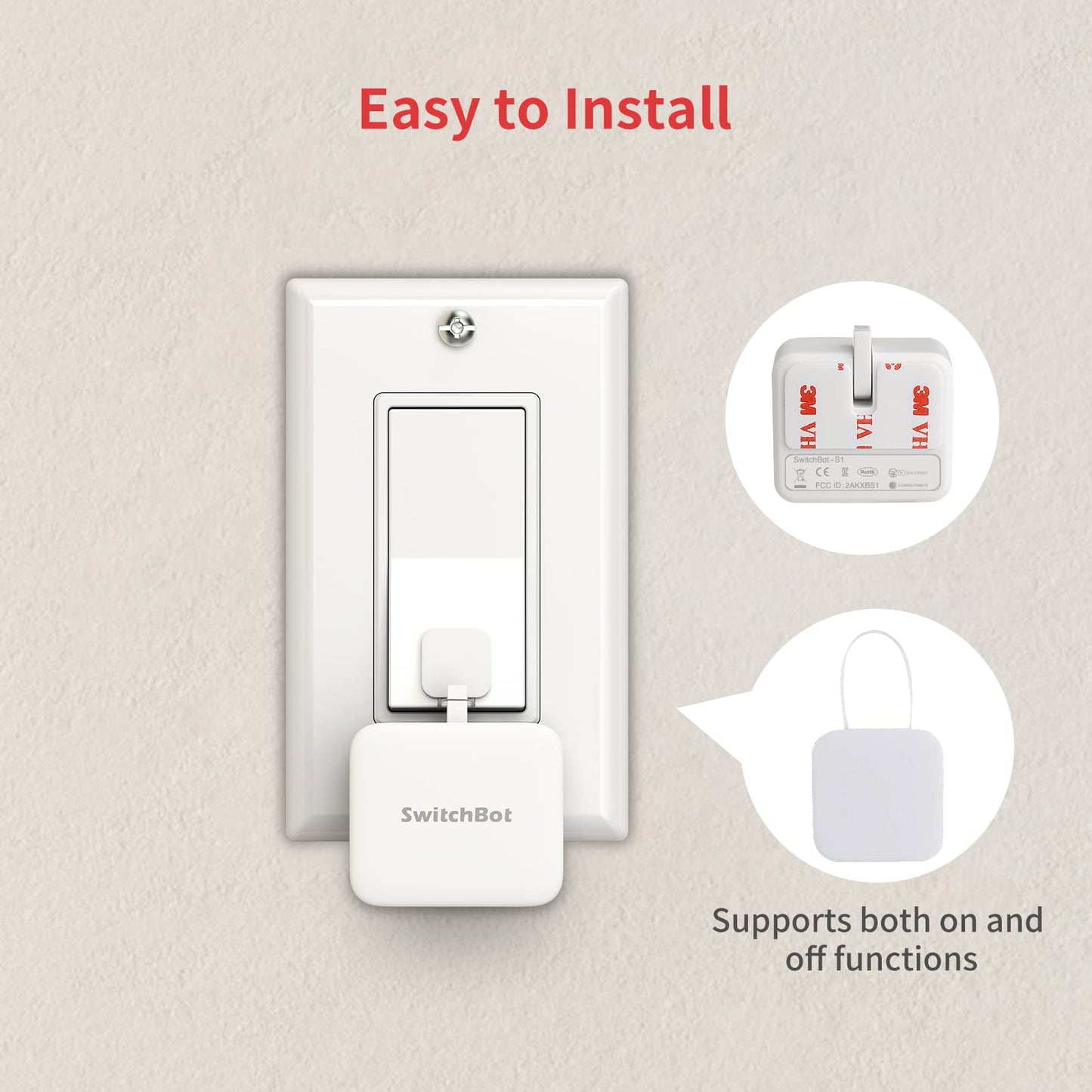 SwitchBot Smart Switch Button Pusher(3Pack) with Hub Mini - Smart Switch Button Pusher, Wireless App & Timer Control, Compatible with Alexa, Google Home, IFTTT, Easy to Use, Smart Light Control Set