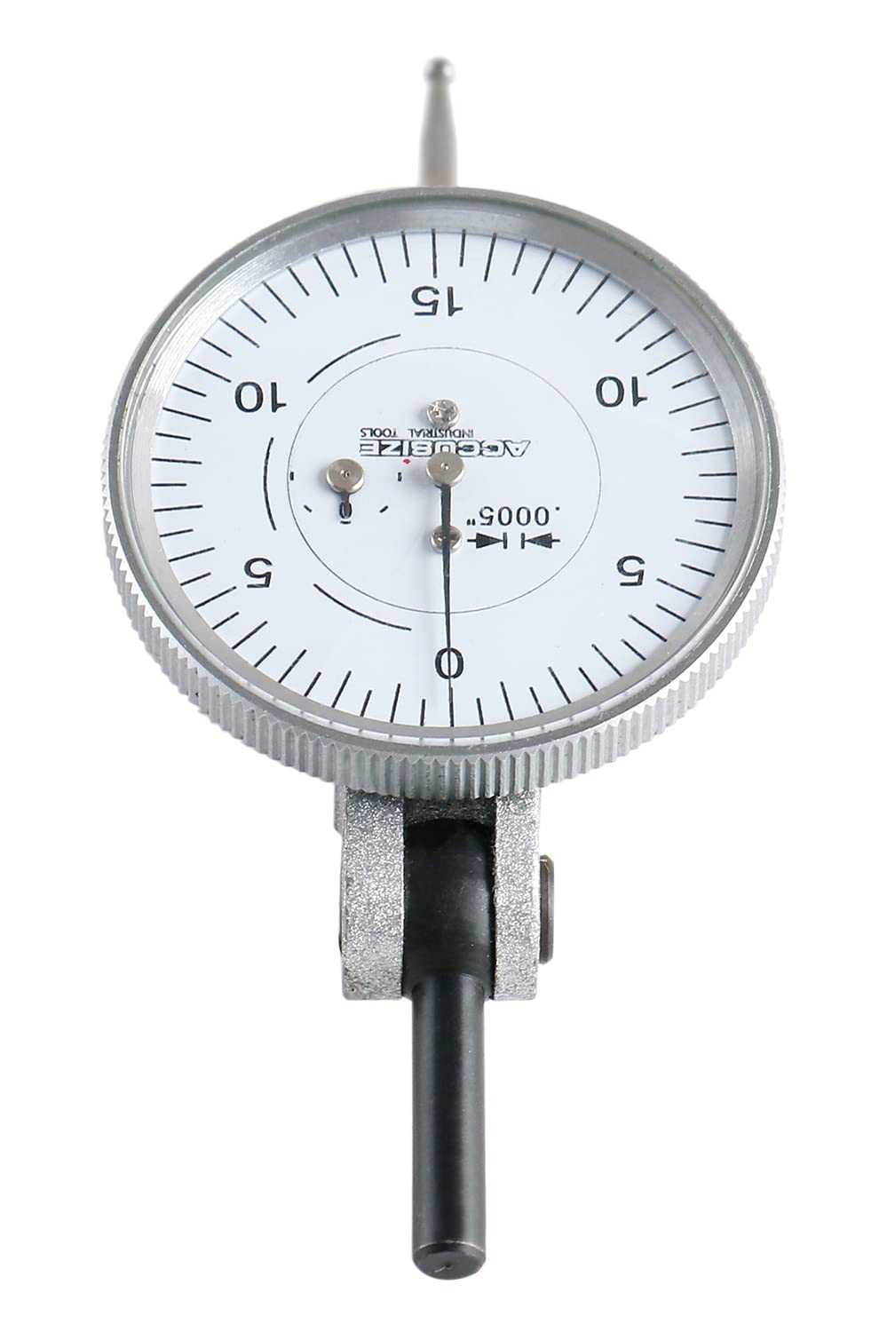 Accusize Industrial Tools 0.060'' by 0.0005'' (Range by Graduation) Horizontal Test Indicator with 1.5'' Dial Diameter, 0511-2001
