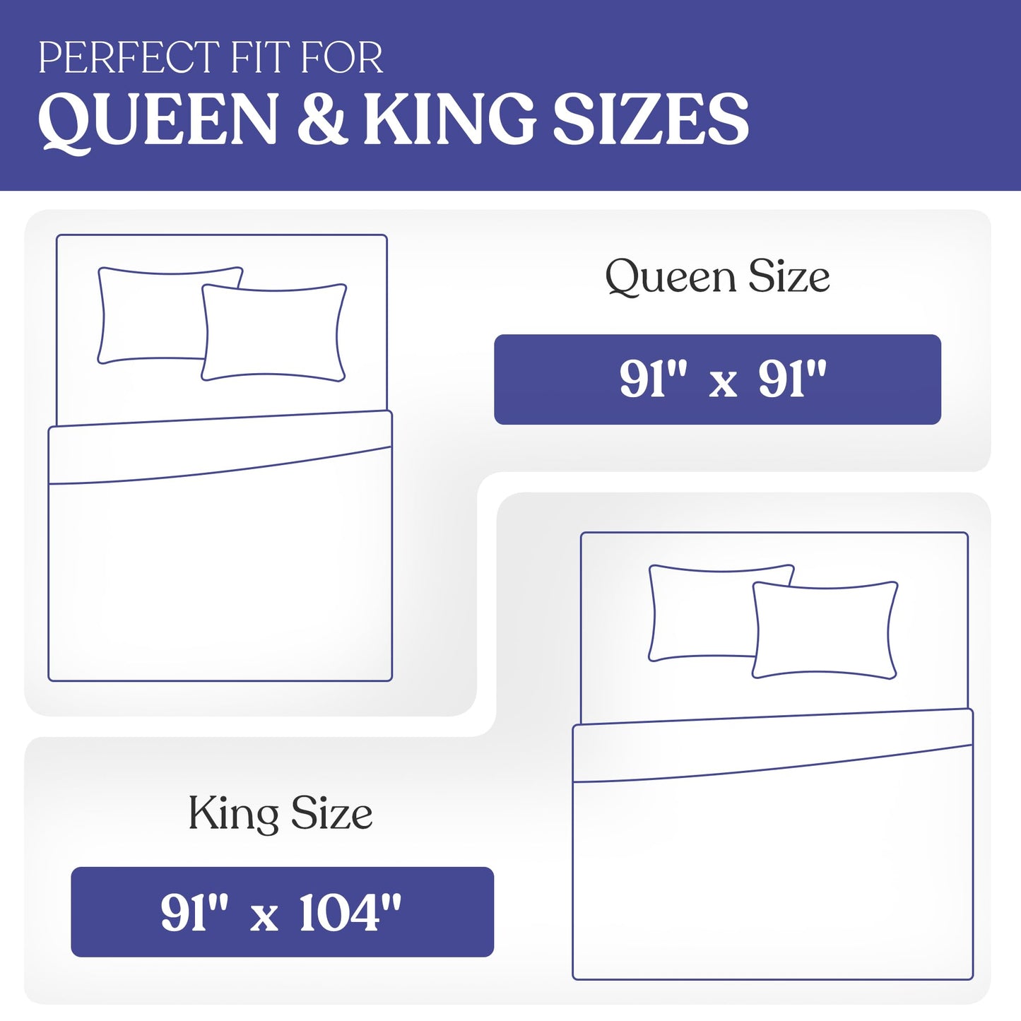 Fluffco Queen Size Luxury Duvet Cover - Hotel Collection Bedding Duvet Covers - Made from 100% Cotton - Zipper Enclosed Quilt Cover with Cooling Effect - Machine Washable White Bedspread - 91" x 91"