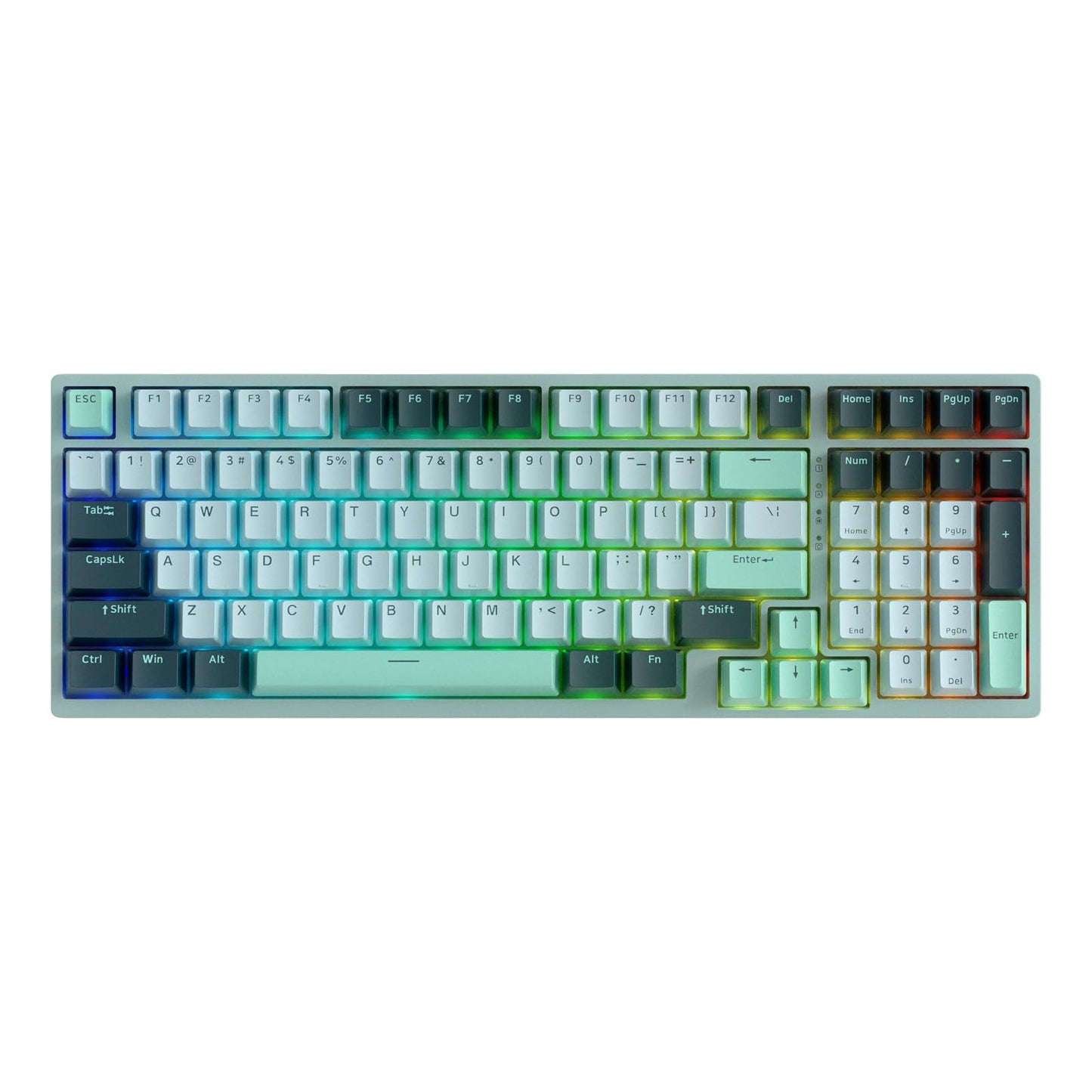 LTC Nimbleback NB981 95% Wireless Mechanical Keyboard, 2.4G/ BT/USB-C Wired RGB 98 Keys Gaming Keyboard, 3-Layer Dampener, Hot Swap PCB, Software Support, Custom Linear Switch