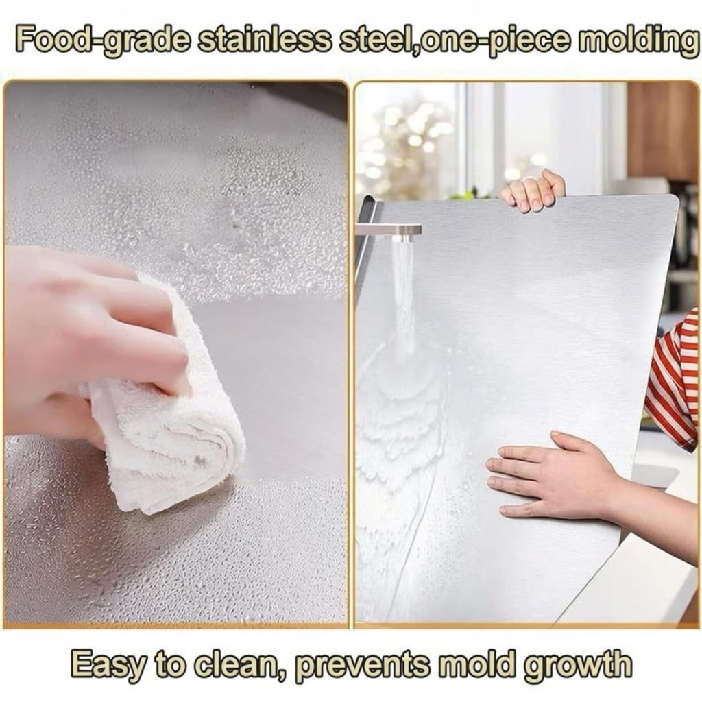bscsqld Kitchen Stainless Steel Cutting Board (50 x 50cm / 19.7"L x 19.7"W)