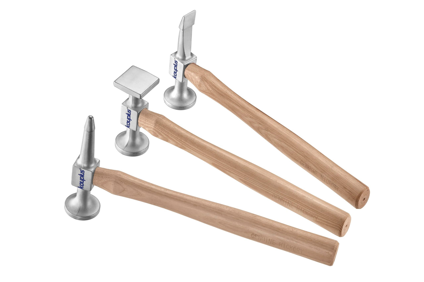 Kauplus 3PCS Aluminum Auto Body Dent Repair Set - Metal Work Dolly Tool Kit With Chisel, Shrinking, and Utility Pick Hammers