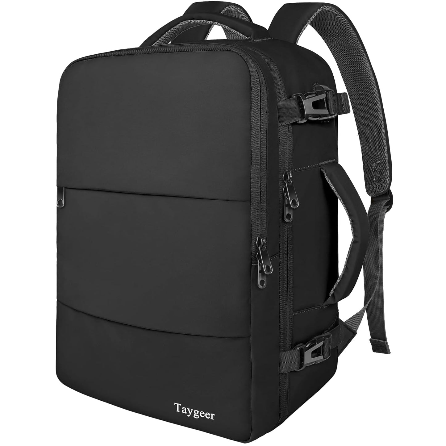 Taygeer Travel Backpack for Men Women, Carry On Backpack with USB Charging Port & Shoe Pouch, TSA 17.3inch Laptop Backpack Flight Approved, Nurse Bag Casual Daypack for Weekender Business Hiking,Black