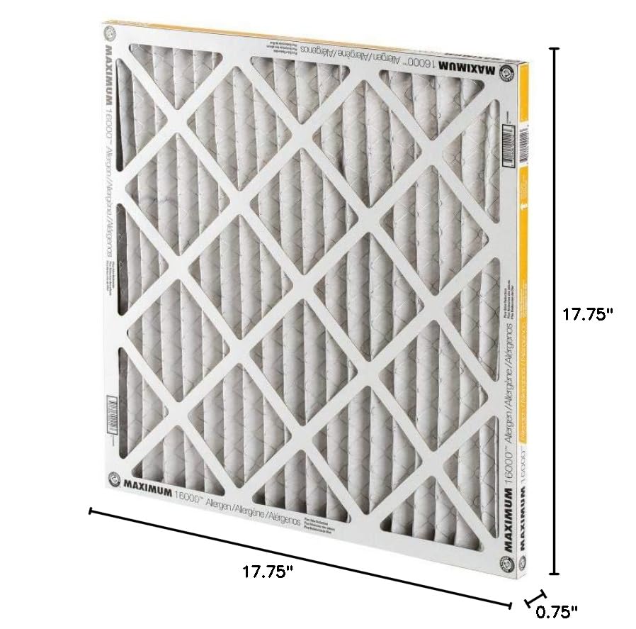 Arm & Hammer Max Allergen & Odor Reduction 18x18x1 Air and Furnace Filter, MERV 11, 4-Pack