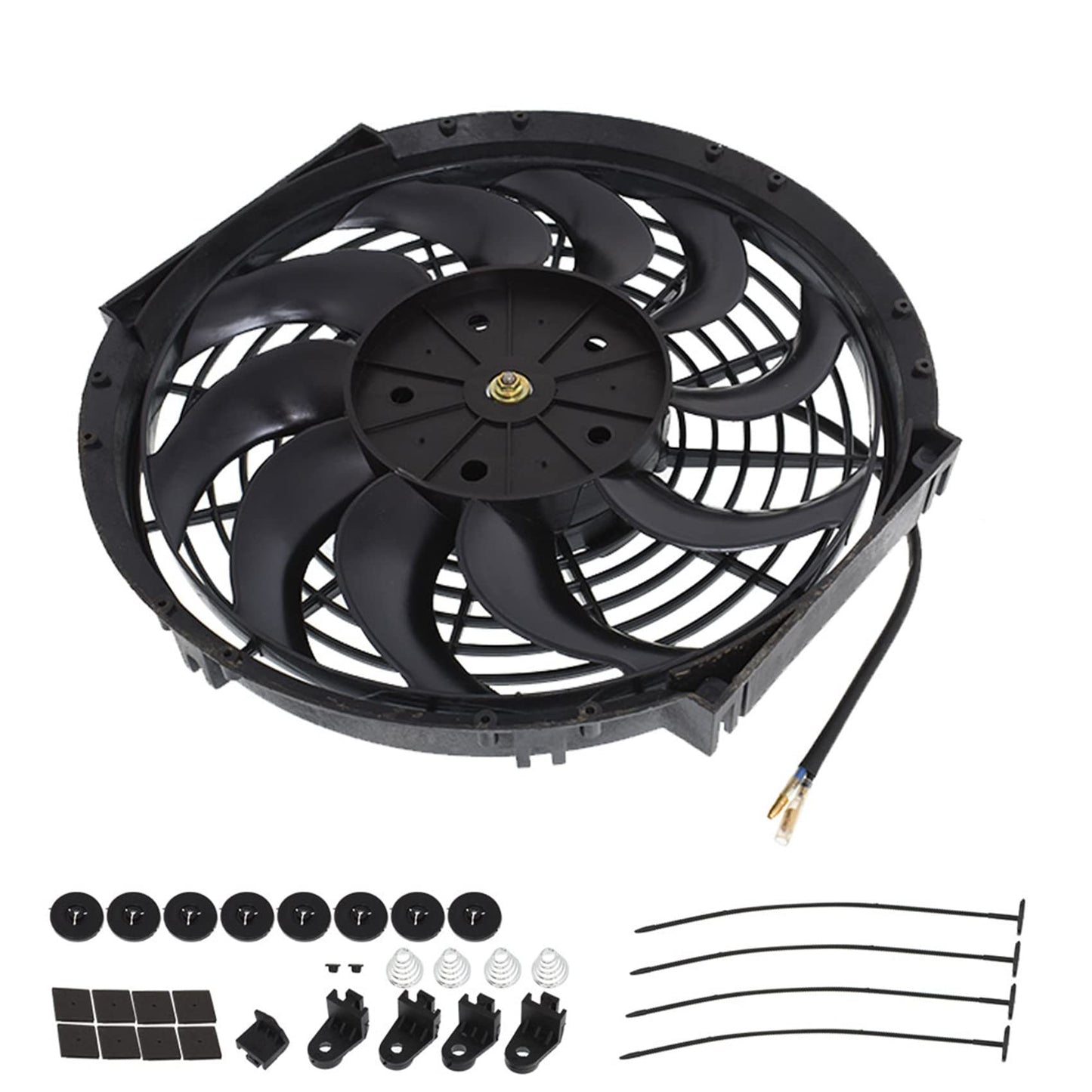 labwork 2X 12 Inch Universal Electric Condenser Radiator Cooling Fan
