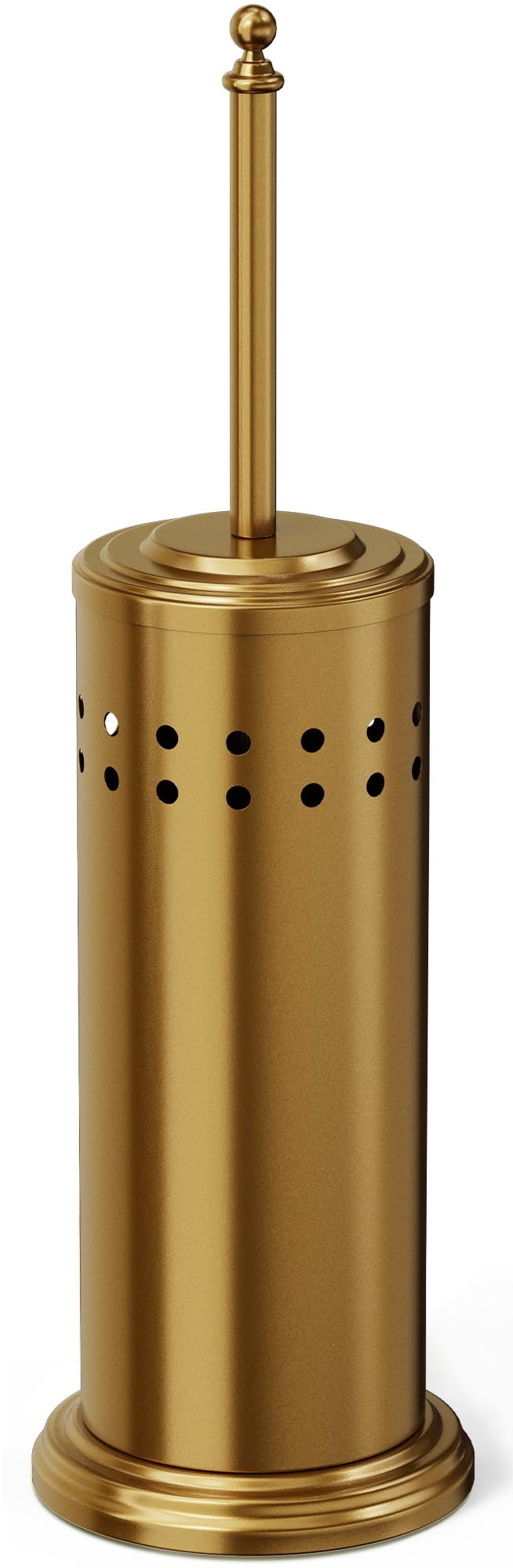 DOWRY Anti-Hand Off Toilet Plunger with Holder for Bathroom,Powerful Efficient Force Suction Cup,Heavy Duty, Deep Cleaning, Gold
