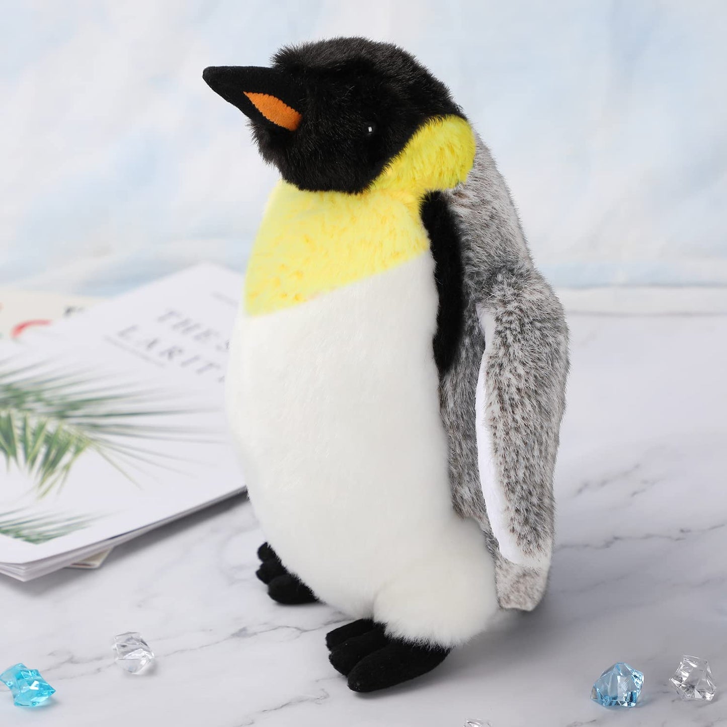 Penguin Plush Toy, 25cm Stuffed Animal Small Plushie Doll, Soft Fluffy Like Real Penguin Hugging Toy - Present for Every Age & Occasion
