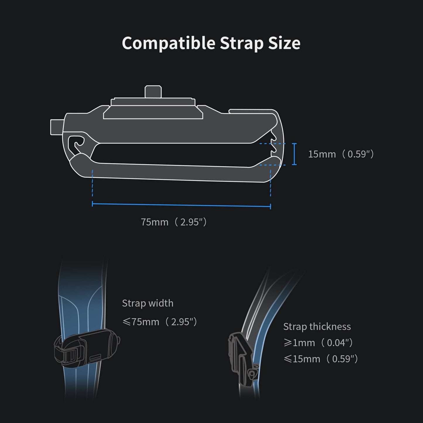 PGYTECH Beetle Camera Clip with Plate Camera Quick Release System for Sony, Nikon, Fuji, DSLR Action Camera Backpack Camera Strap Mount (for Camera)