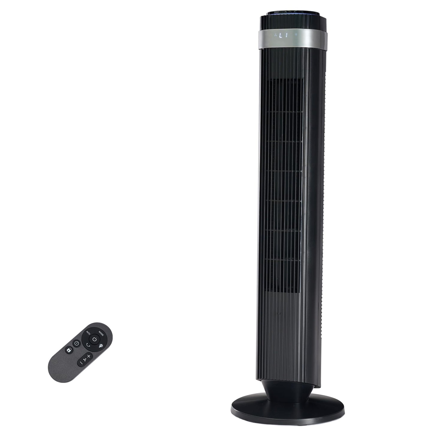 Alpen Tower Fan for Bedroom, 28db Quiet for Sleep Bladeless Tower Fan with Remote 5 Speeds & 4 Modes 12h Timer, Oscillating Standing Fan for Home Indoor, Black