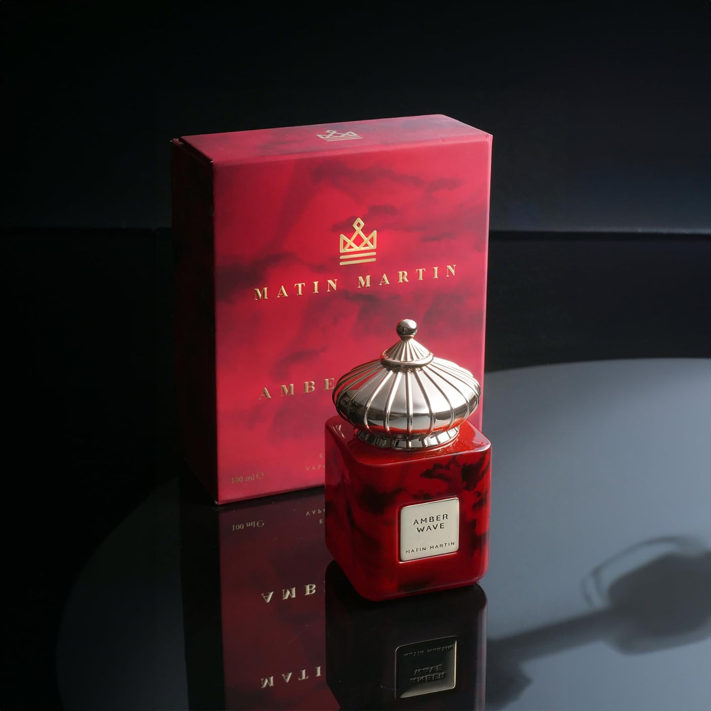Matin Martin Amber Wave - Amber Woody Fragrance For Women and Men - Perfume for Men with Leather Notes - Arabian Perfume for Women - Unisex - 3.4 oz