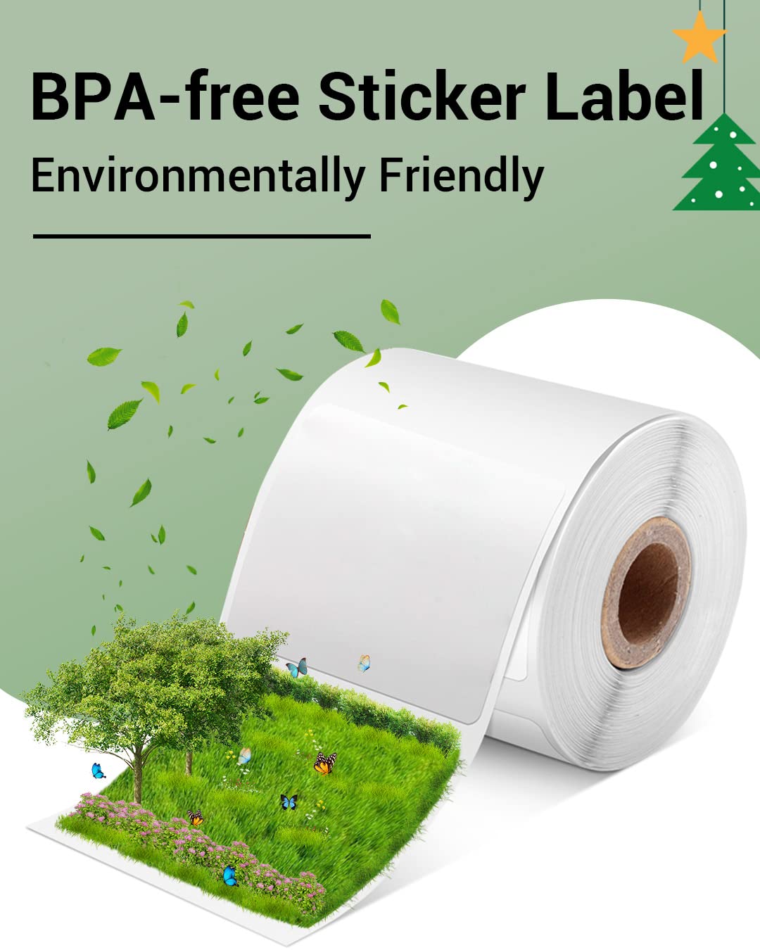 Phomemo Sticker Labels 1.57"x1.18"(40x30mm) 6 Rolls, for M110/M110S/M120/M200/M220 Printer - Pink/Blue/Khaki/Green/Yellow/Purple, for Small Business, Home, Office, 230 Labels/Roll