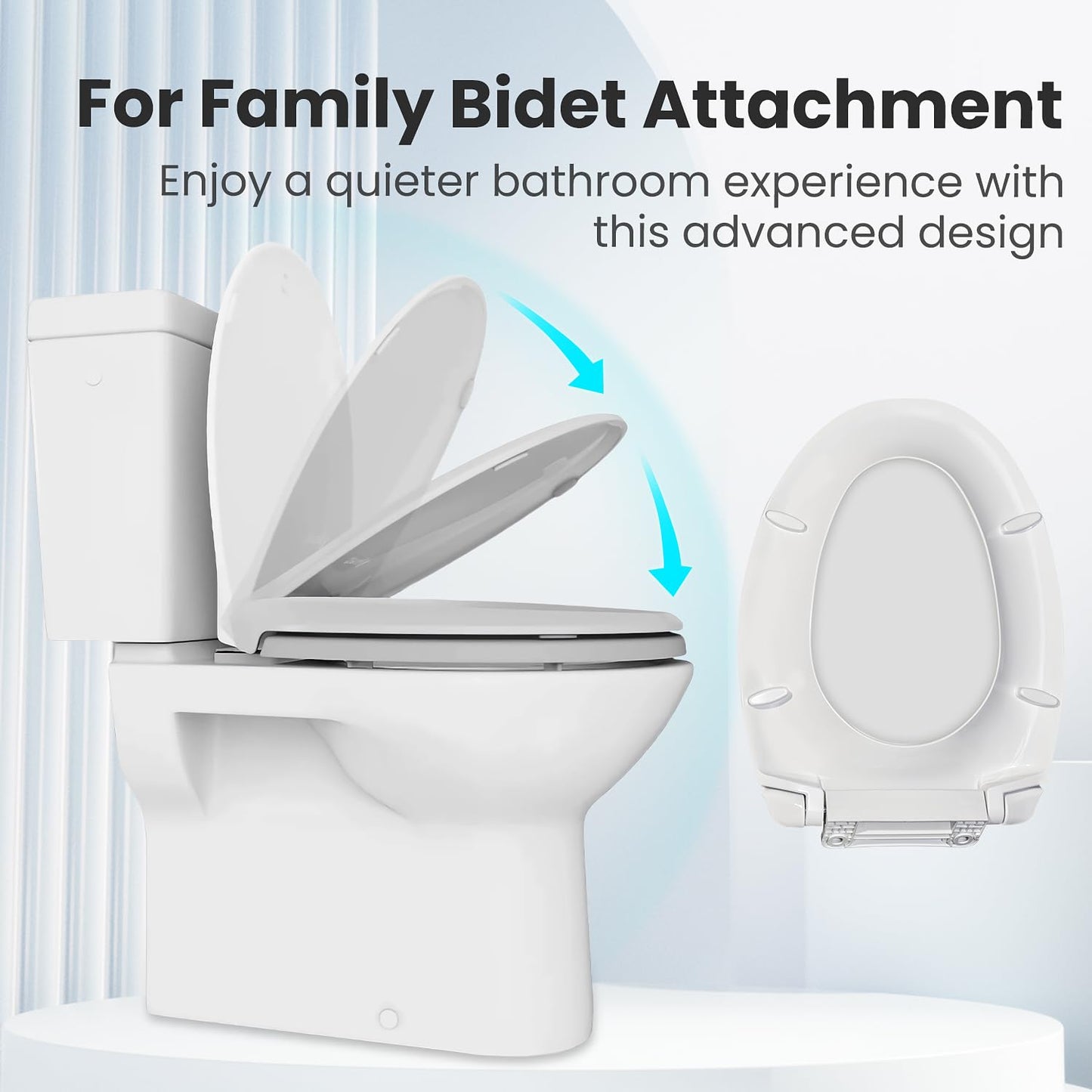 Toilet Seat Compatible with TOTO Transitional SoftClose SS114#01 Elongated Soft Close SEAT for SS237 247 SS224 SS117 SS204 SS154 SS214 Toilet Seat Replacement Parts