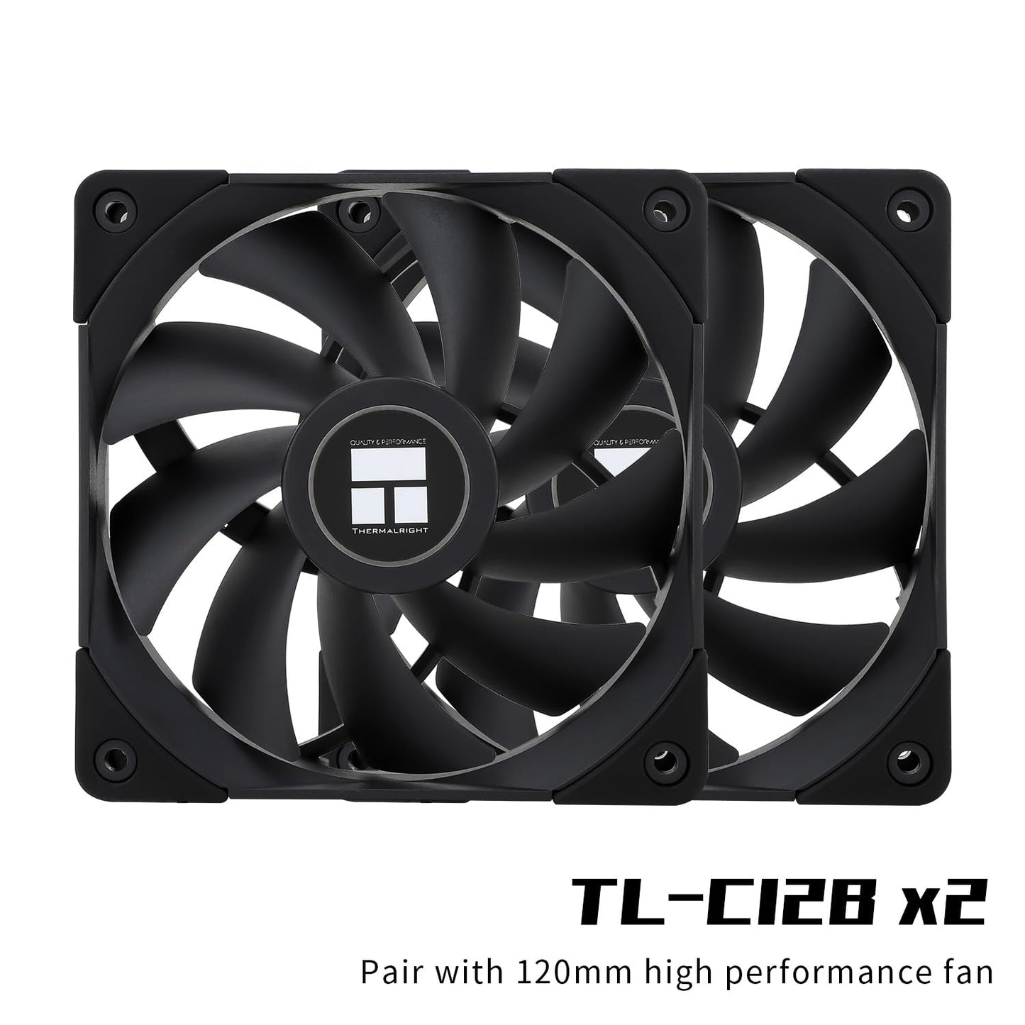 Thermalrlght Peerless Assassin 120 Black CPU Air Cooler, 6 Heat Pipes,Dual 120mm TL-C12B PWM Fan, Aluminium Heatsink Cover, AGHP 4.0 Technology, for AMD AM4 AM5/Intel LGA 1700/115X/1851/1200/2066/2011