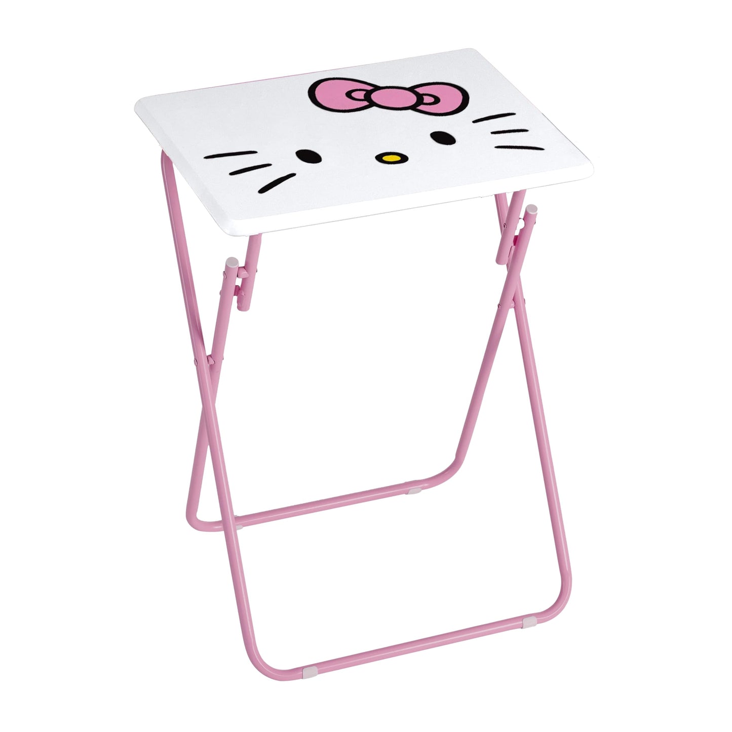 Sanrio Hello Kitty Folding Tray Table,Portable Snack & Laptop Table, Compact Space-Saving Design for Kids & Teens, Lightweight Indoor Table for Bedroom, Dorm, or Playroom