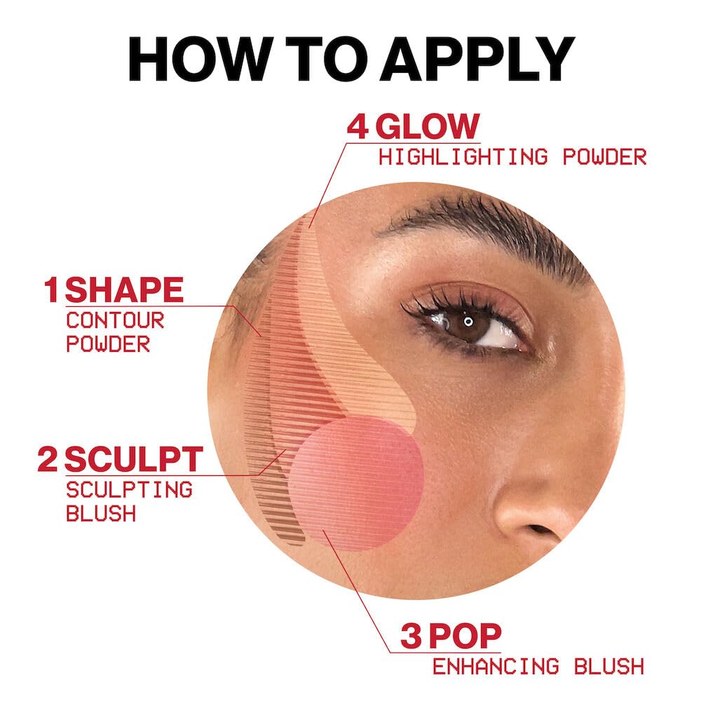 Smashbox Halo Sculpt + Glow Face Palette | Vitamin E, Long Lasting, Contour + Highlighter, 0.55 Ounce, Back To Cali