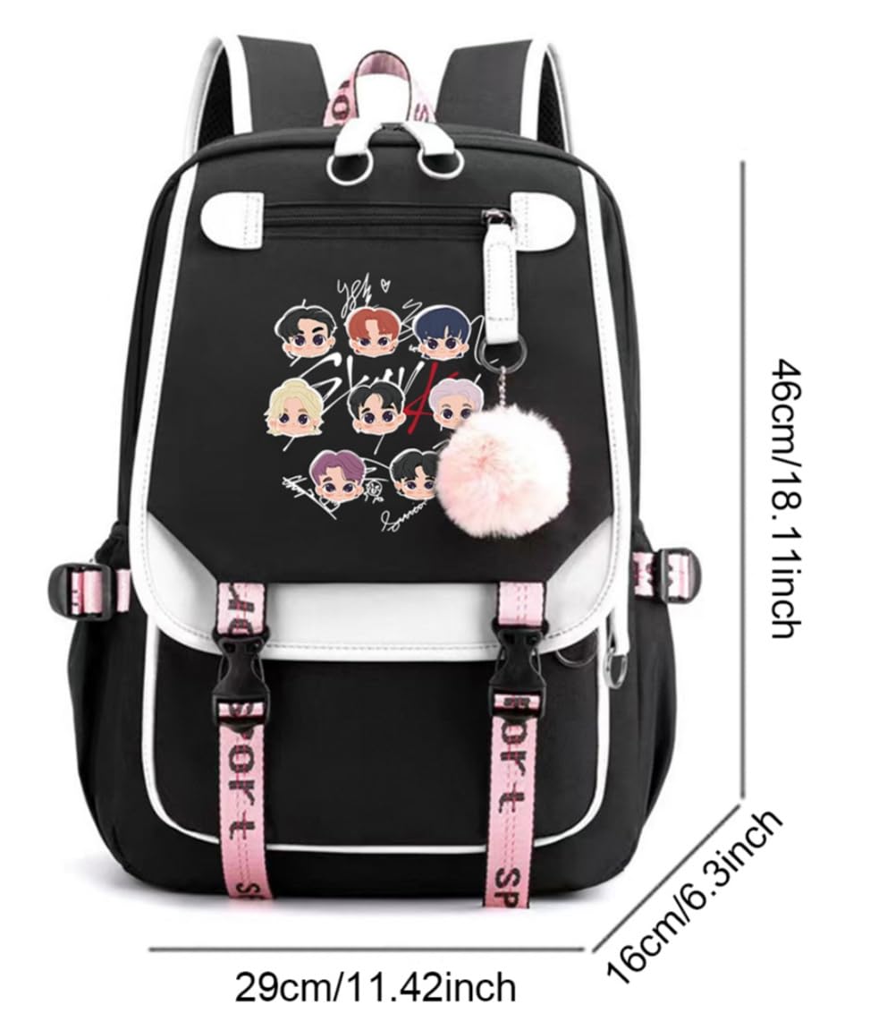Alikpop Stray Backpack Korean Casual Daypack Laptop Bag College Bag Unisex Black 32cm*15cm*45cm