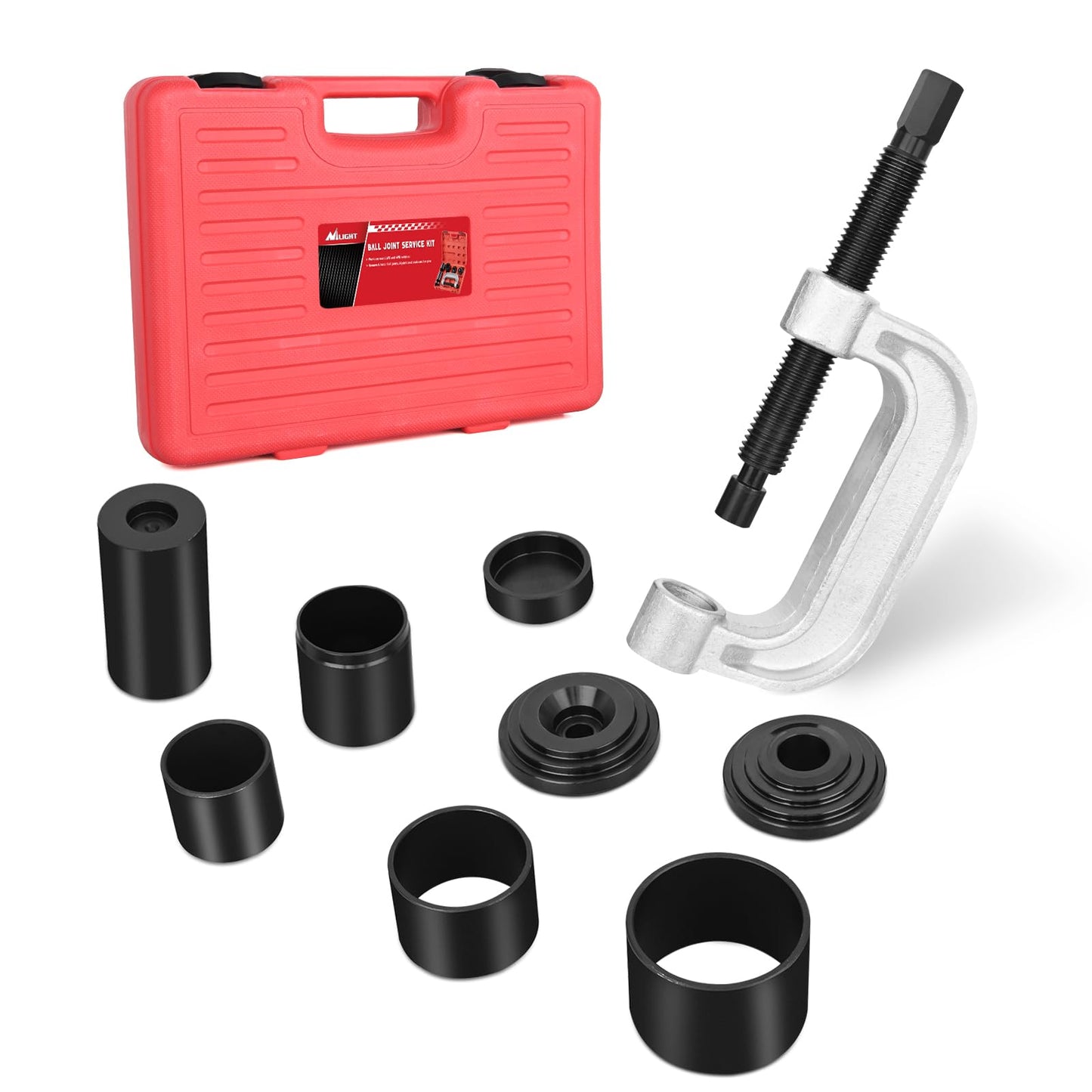 Nilight Ball Joint Press kit with 4x4 Adapters, Ball Joint Remove and Install Tools, 10 PCS Ball Joint Service Kit for Most 2WD and 4WD Cars and Light Trucks